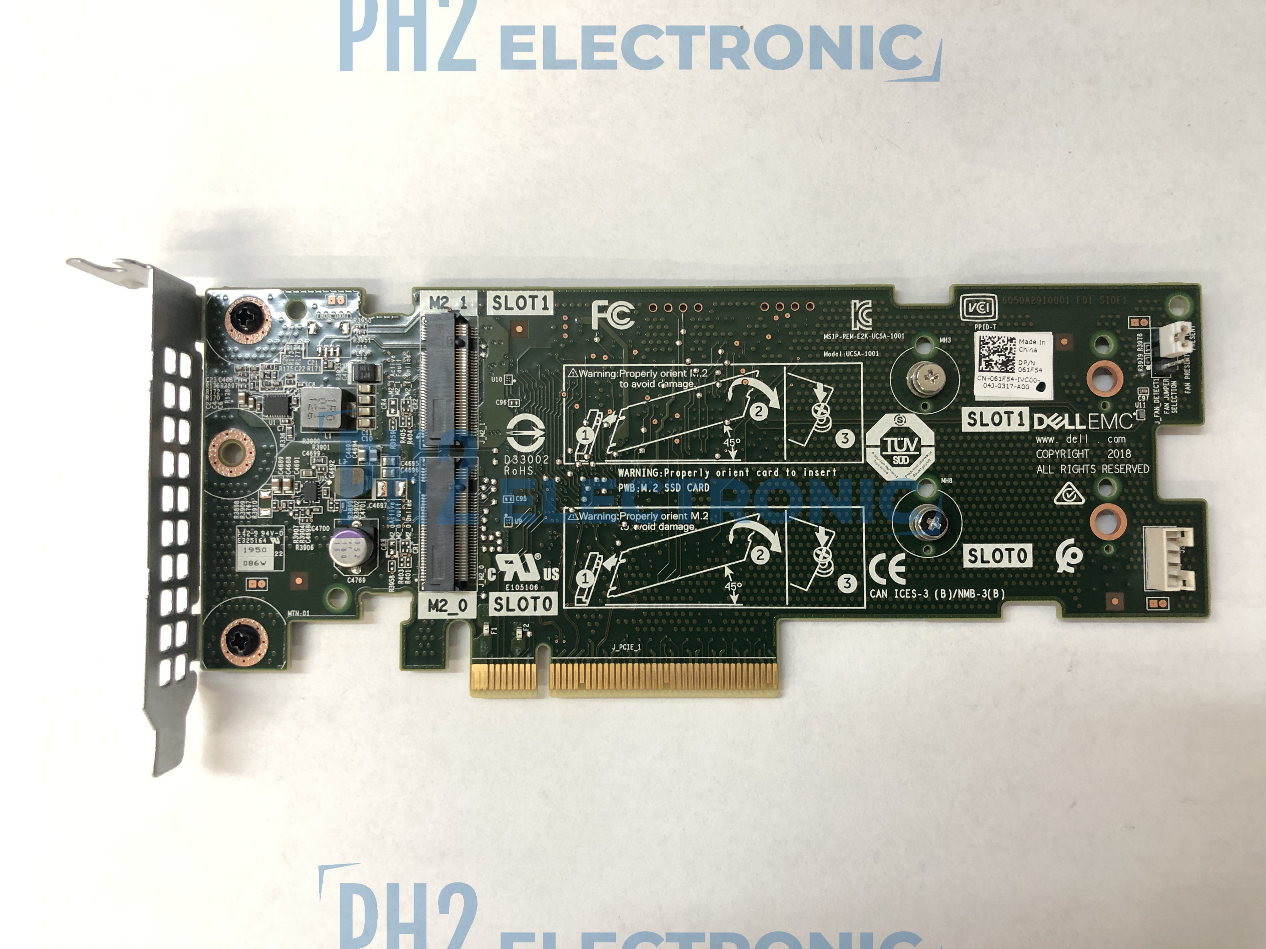 DELL 61F54 061F54 BOSS-S1 2x M.2 SSD PCIe Storage Adapter Card Low Profile