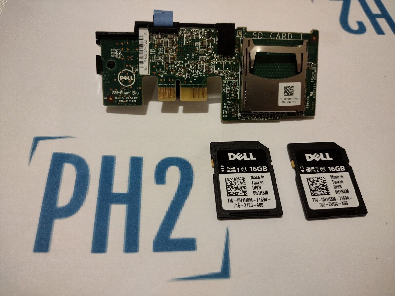 DELL PMR79 Dual SD Flash Card Reader Module for PowerEdge R-Series with SD card