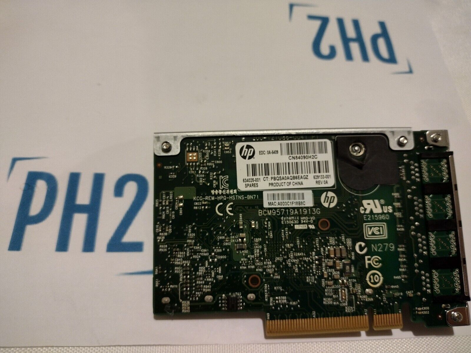 HPE 634025-001 629133-001 331FLR Quad-Port RJ45 1GB Gigabit Ethernet Adapter