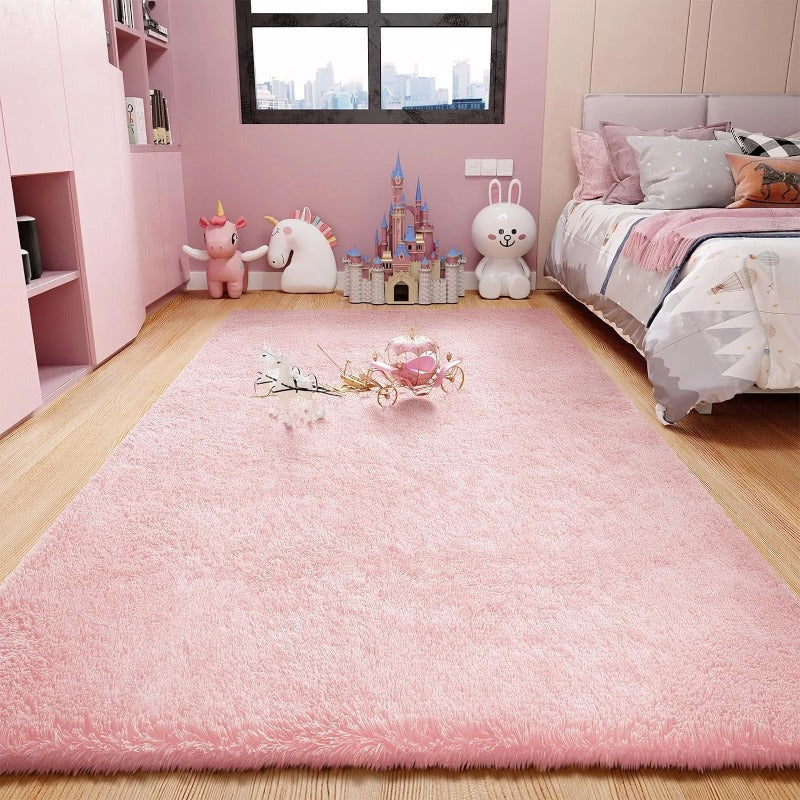 Indoor Plush Long-Haired Carpet - Non-Slip, Dirt-Resistant, Suitable for Living Room, Bedroom, Interior Decoration & Home Furnishing Large Tie-Dyed Shag Area Rug