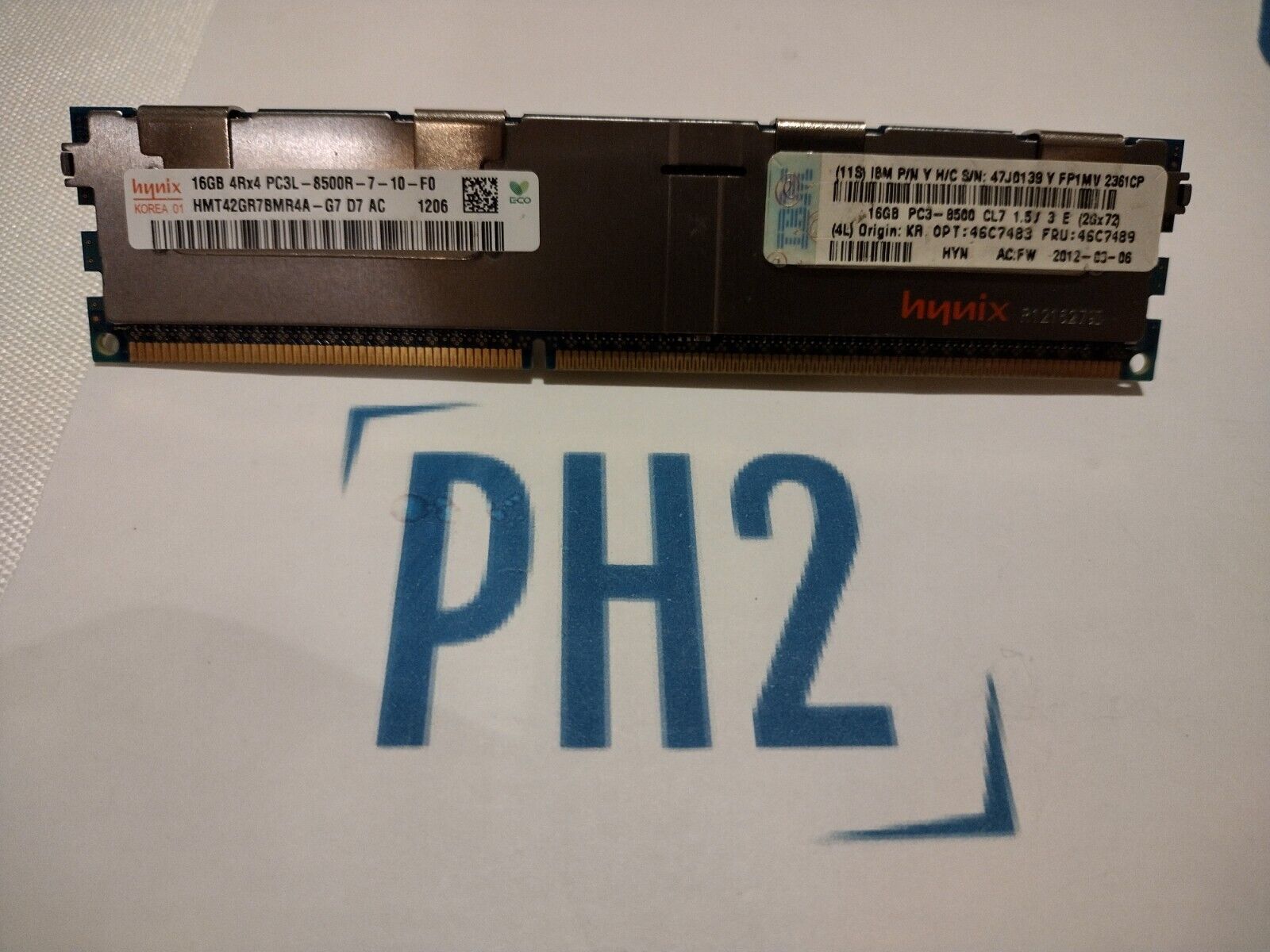 IBM HMT42GR7BMR4A-G7 47J0139 46C7489 16GB 4RX4 PC3L-8500R