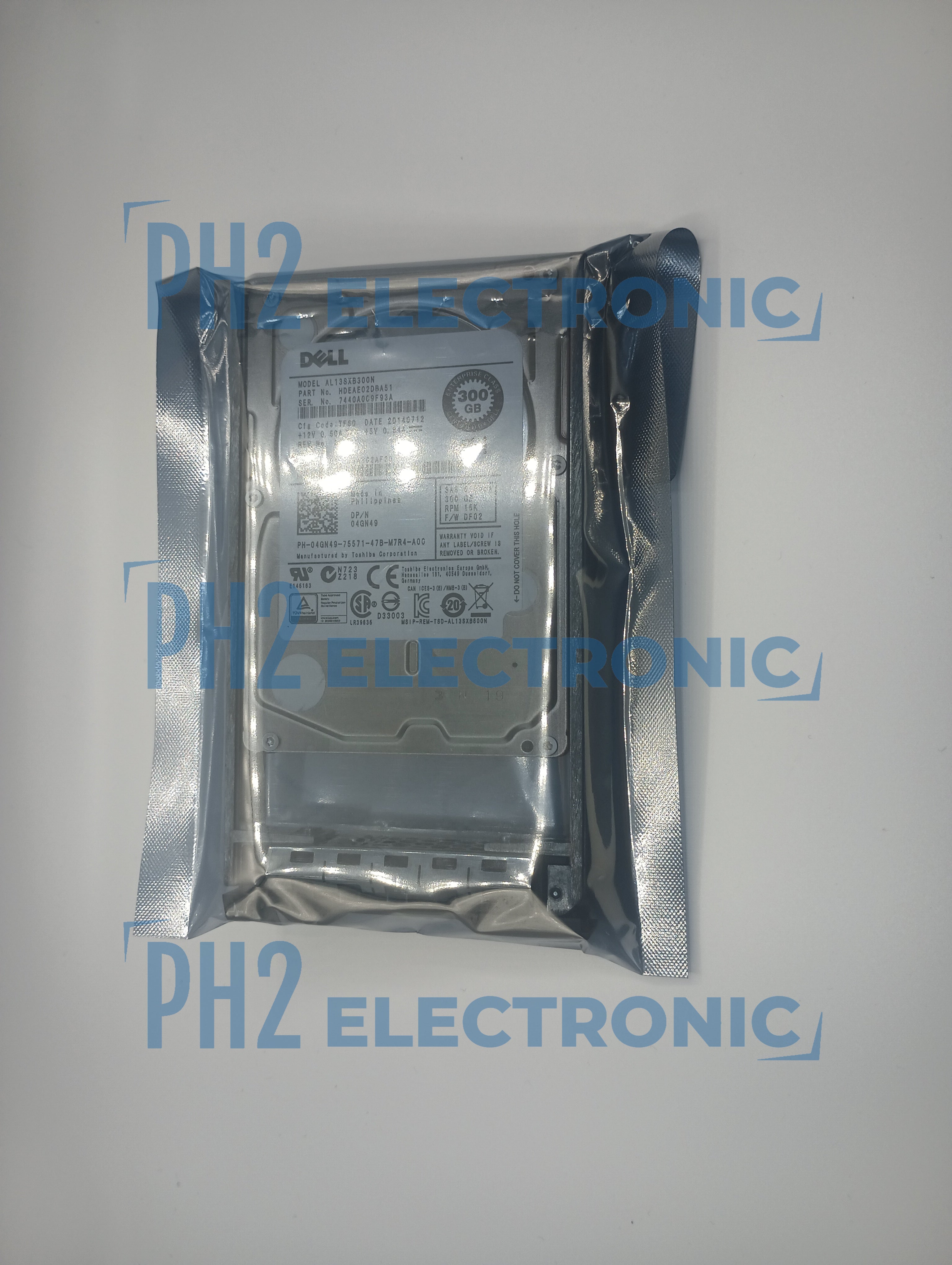 DELL AL13SXB300N 4GN49 04GN49 300GB 15K 6G SFF 2.5'' SAS HARD DRIVE W/TRAY
