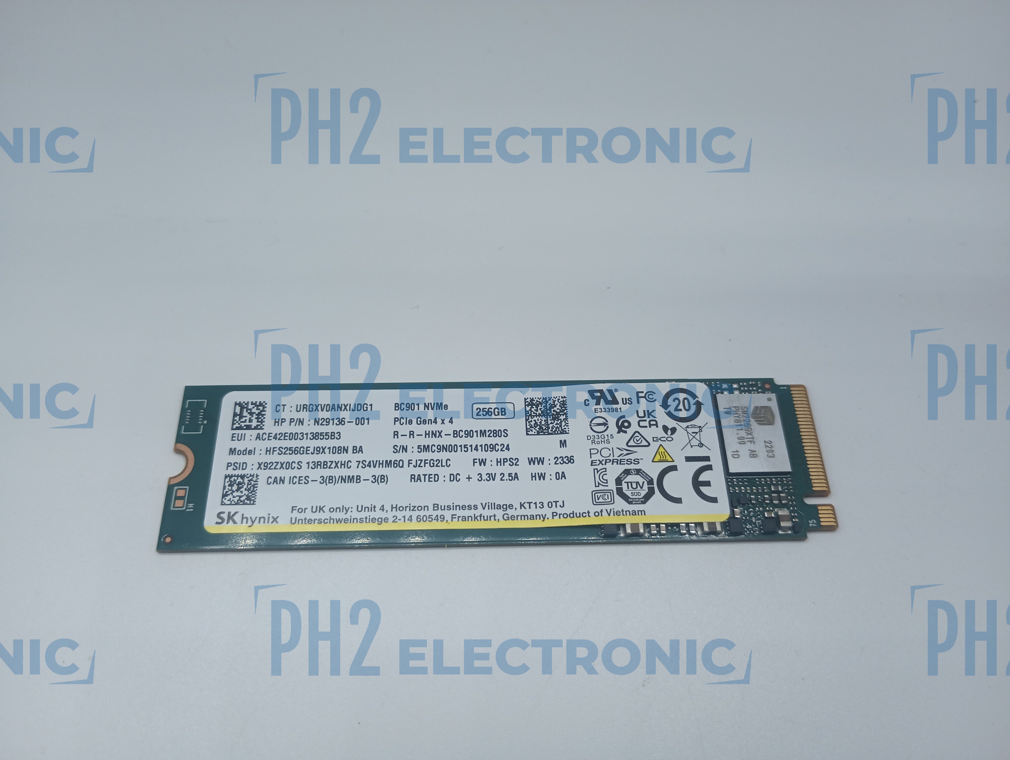 HPE HFS256GEJ9X108N N29136-001 SKHYNIX BC901 NVMe PCle Gen4 256GB SSD Solid State Drive M.2 2280