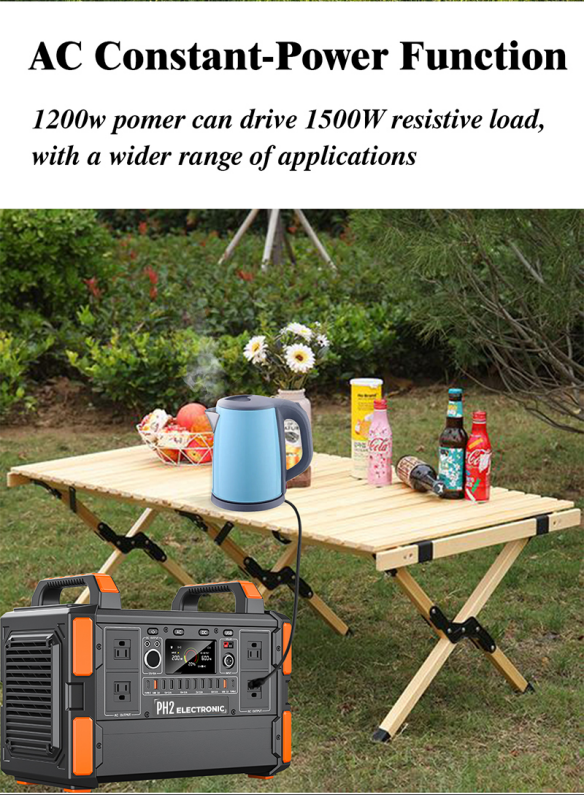PT11 1200W 315,000mAh/1008Wh 3.2V 45Ah Rechargeable LiFePO4 Lithium ion battery Solar Power Generator Portable Power Station