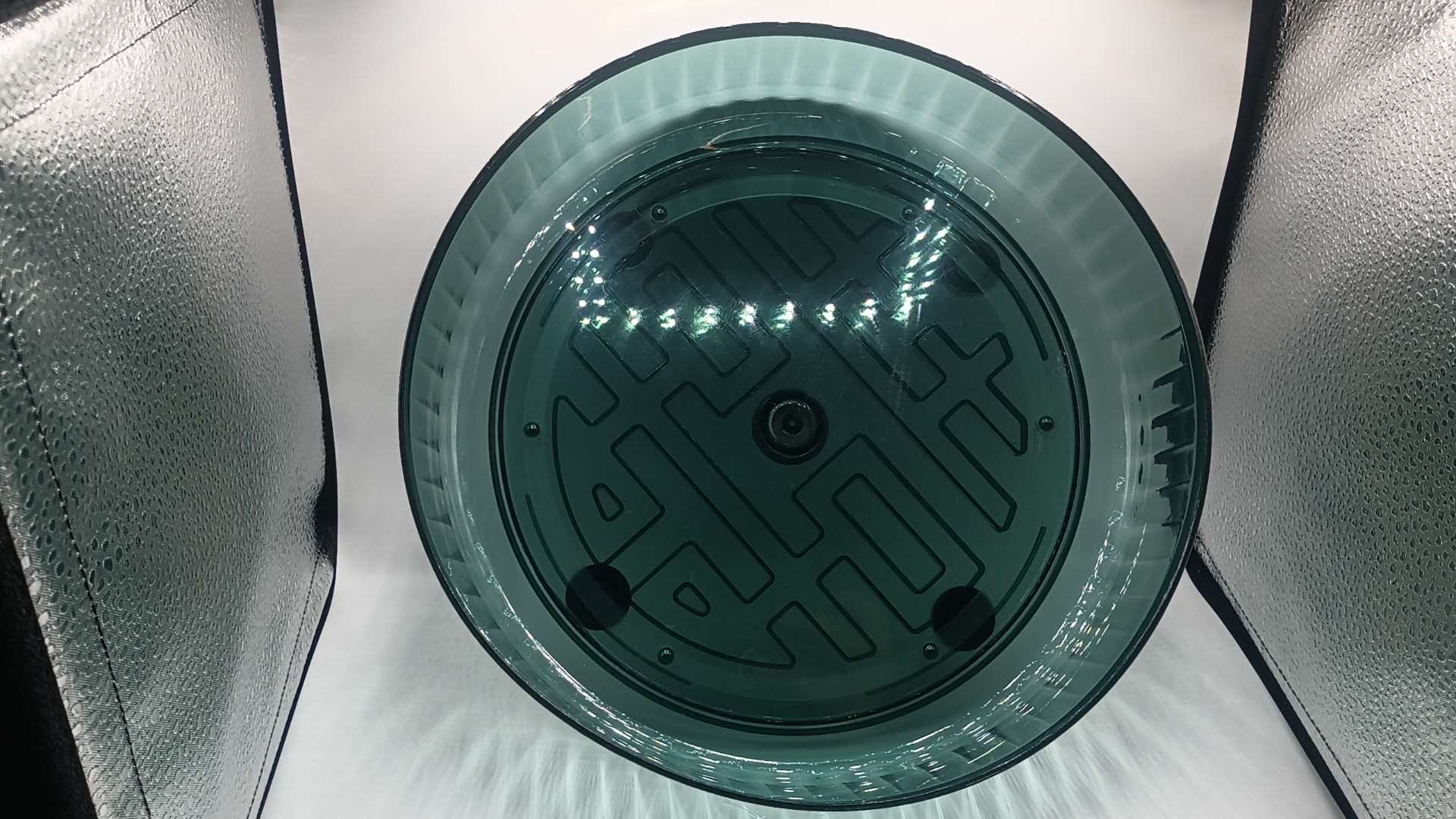 Lazy Susan Organizer 10.6" X 2.75'' Plastic Turntable Rotating Storage Spinning, clear, black,green