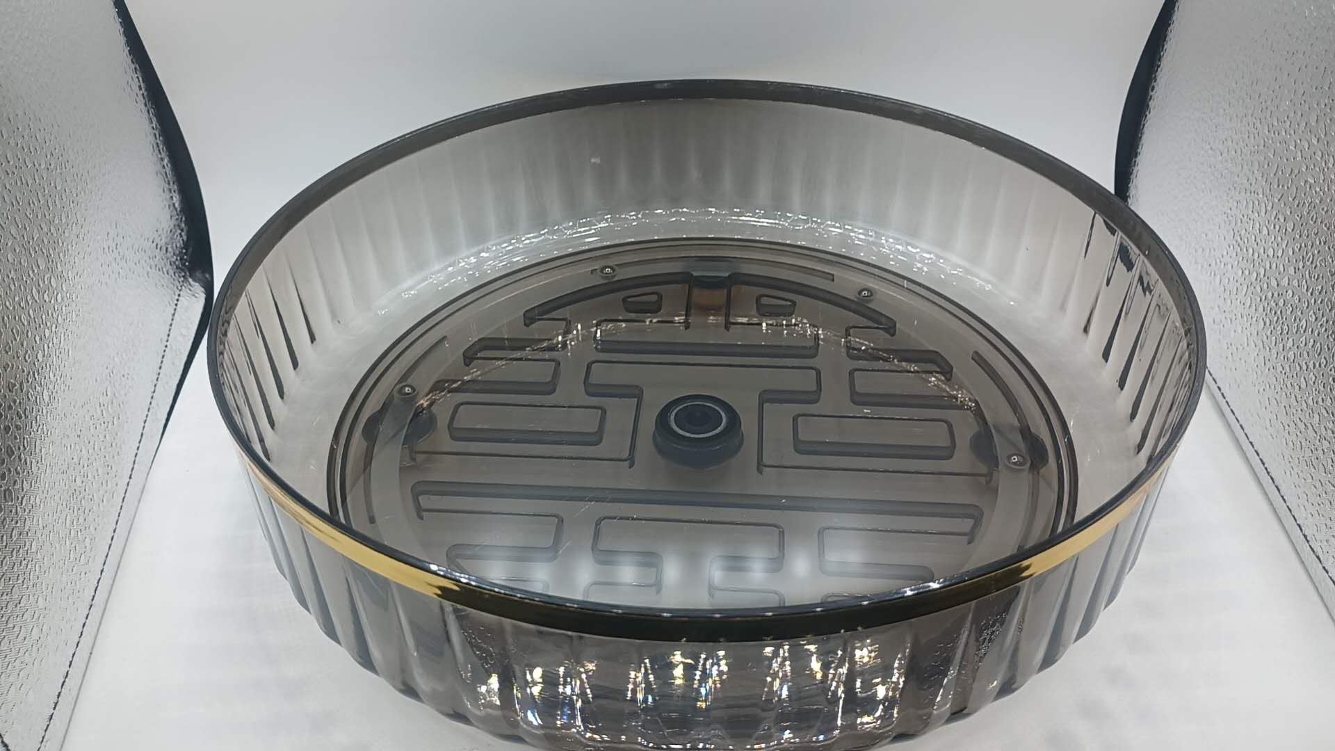 Lazy Susan Organizer 10.6" X 2.75'' Plastic Turntable Rotating Storage Spinning, clear, black,green