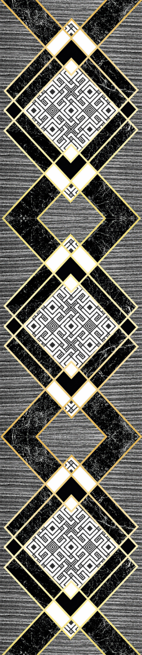 Black simple running carpet non-slip and dirt-resistant machine washable indoor home runner carpet