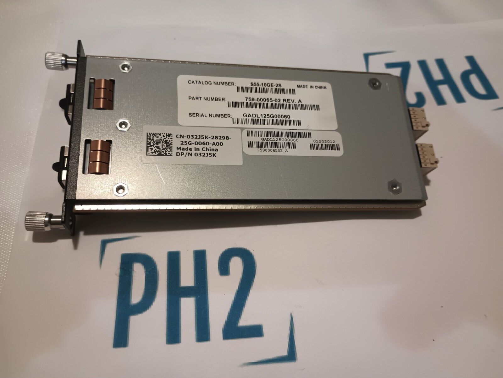 DELL 32J5K 032J5K Force10 S55 2-Port 10G SFP+ Uplink expansion module