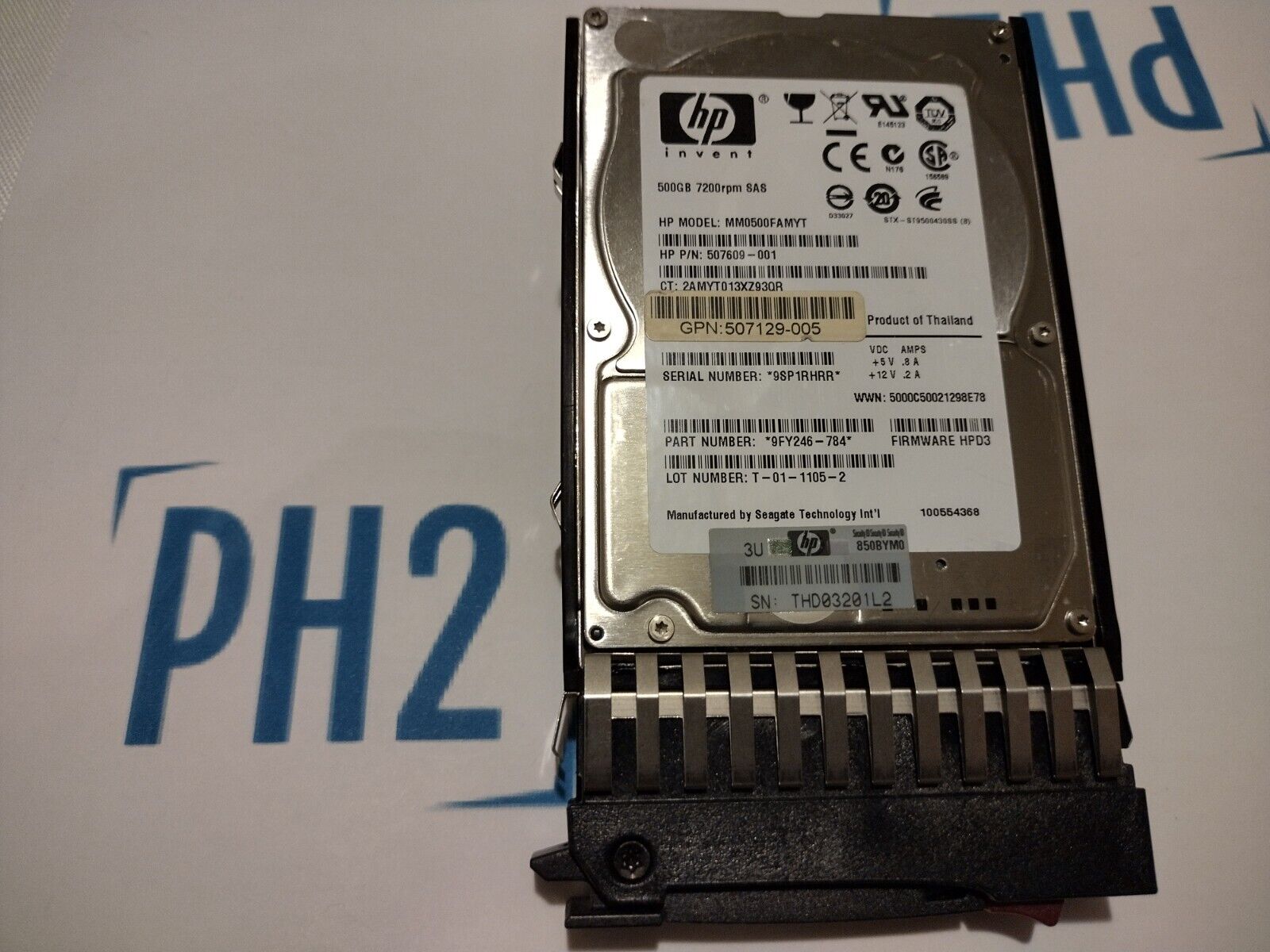HPE 507610-B21 507609-001 508009-001 MM0500FAMYT 500GB 7.2K 6Gb/s SAS 2.5'' G7