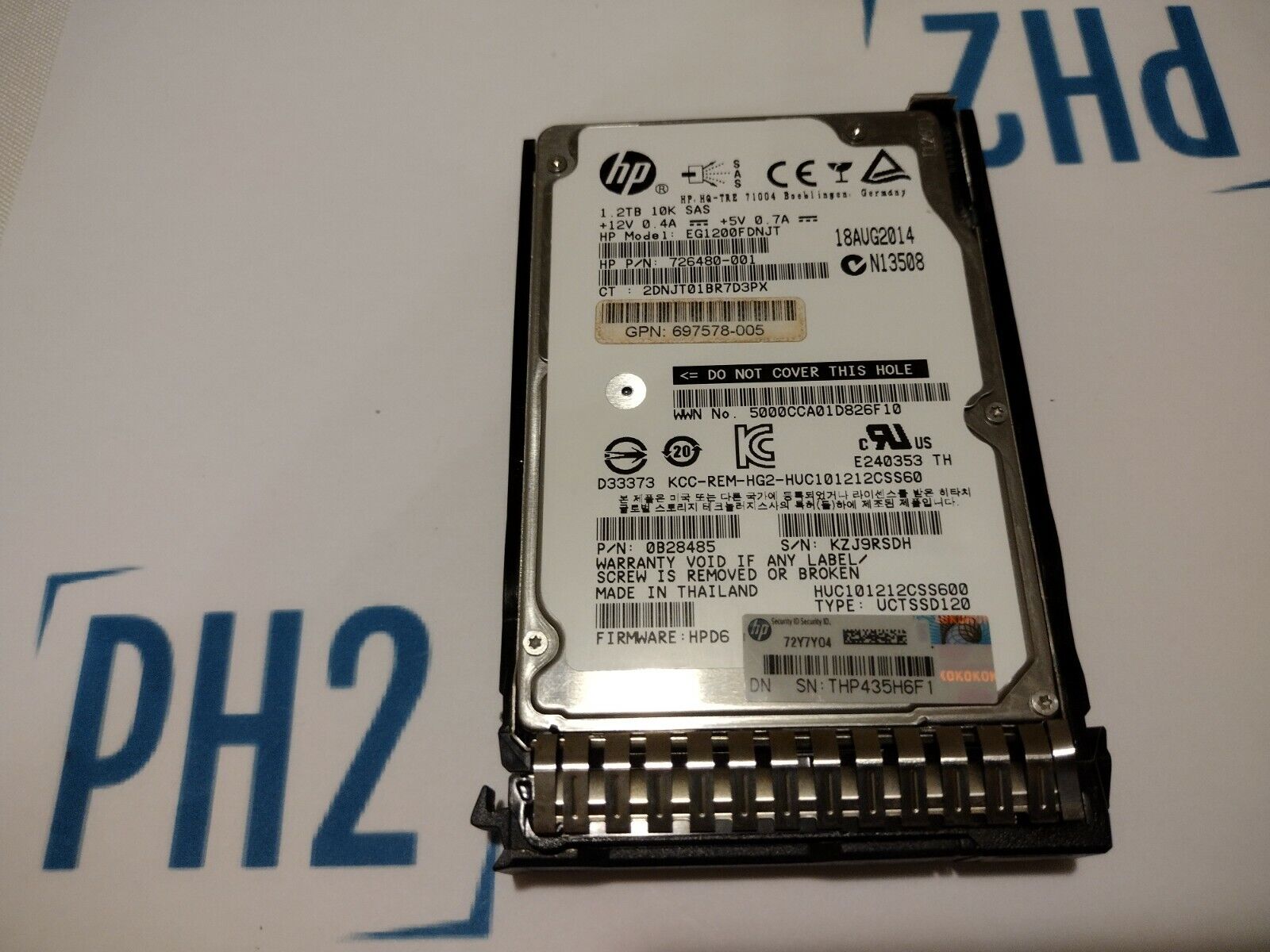 HPE EG1200FDNJT 726480-001 718292-001 HITACHI HUC101212CSS600 1.2TB 6G 10K SAS