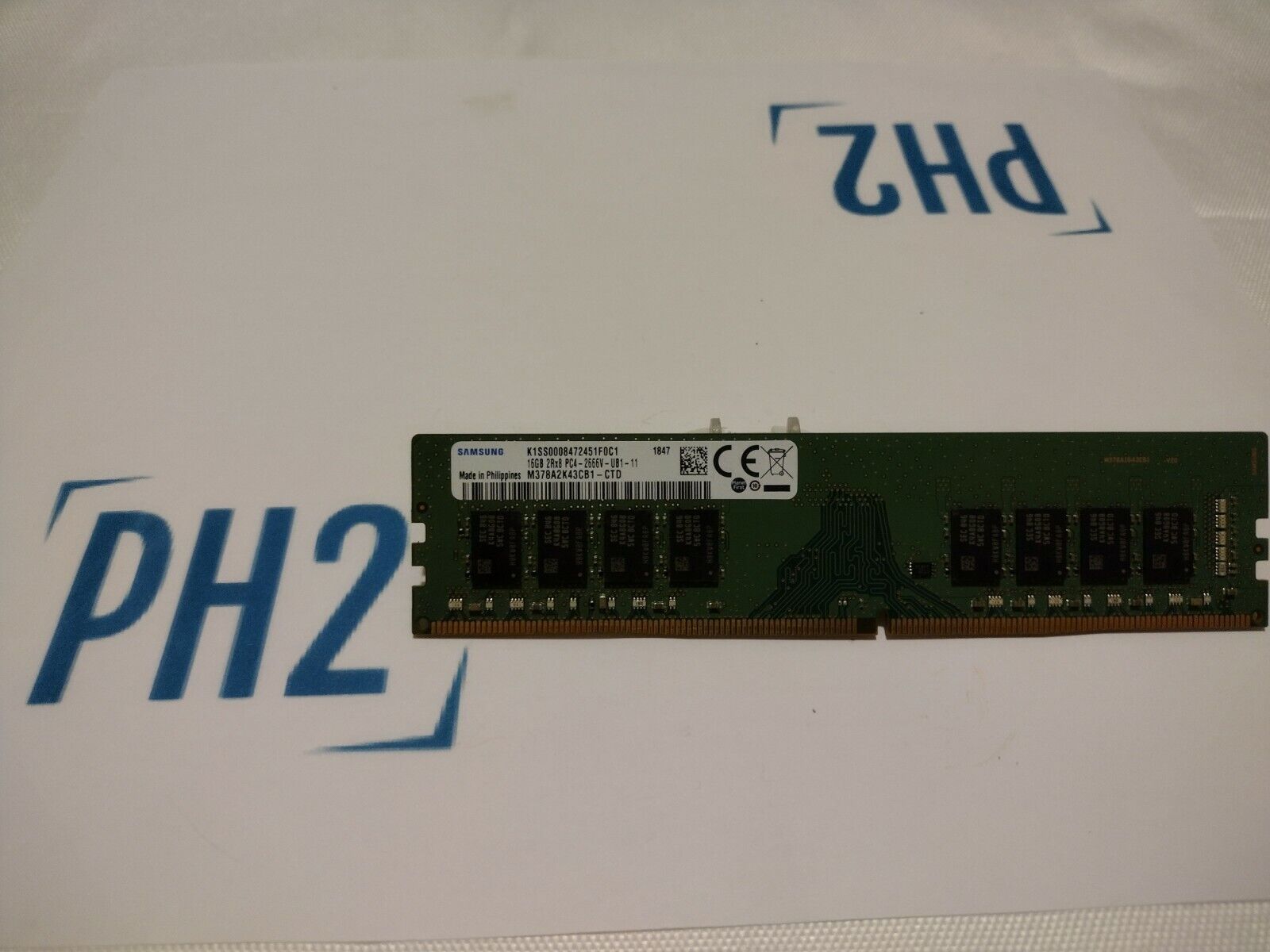 SAMSUNG M378A2K43CB1-CTD 16GB 2RX8 PC4-2666V DDR4 1.2V MEMORY
