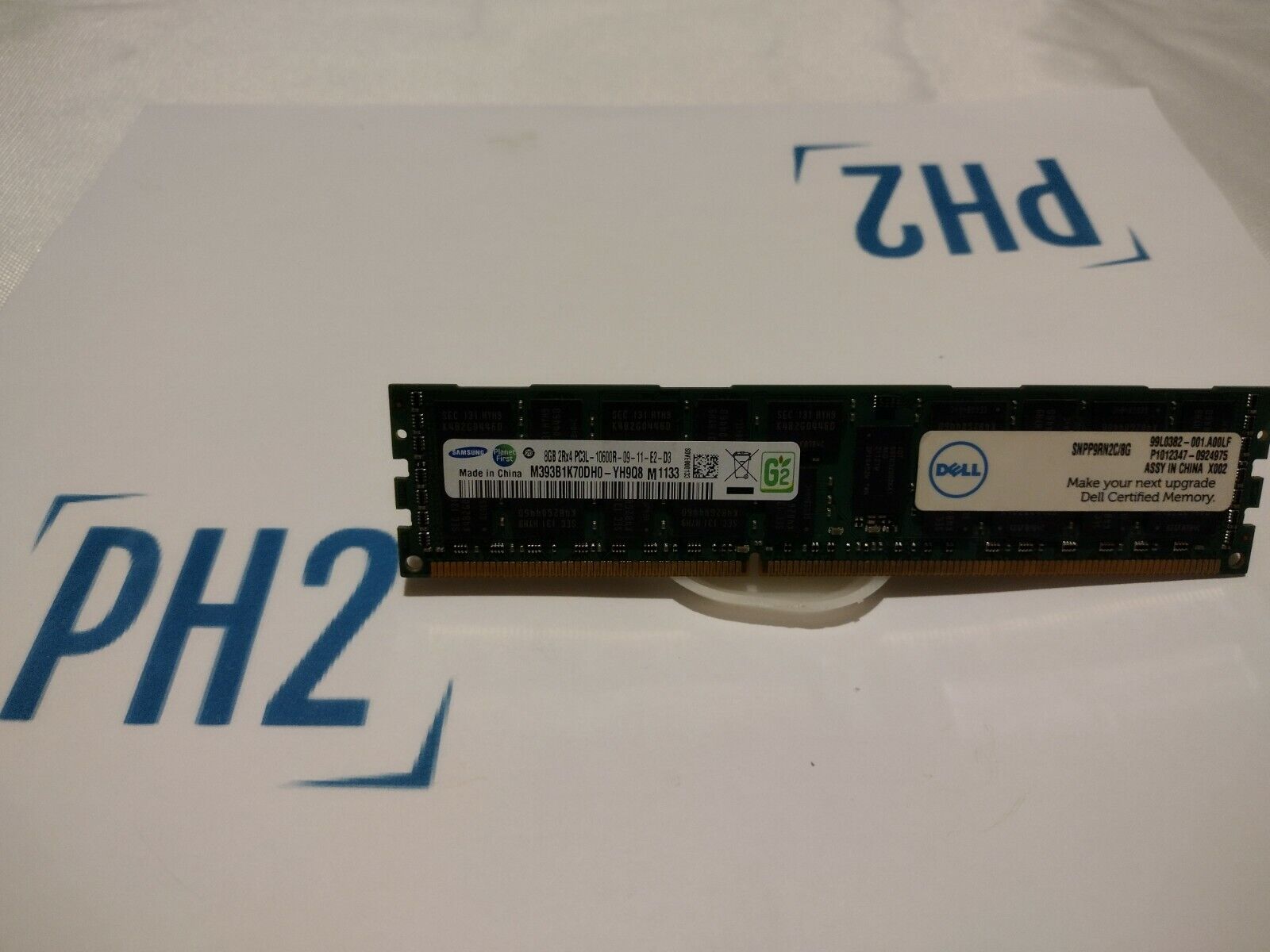 DELL SNPP9RN2C/8G SAMSUNG M393B1K70DH0-YH9Q8 8GB 2RX4 PC3L-10600R DDR3-1333