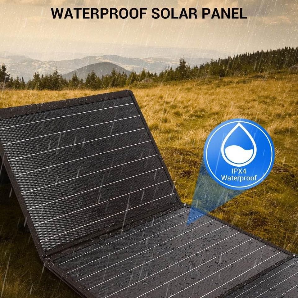 100W Portable Foldable Solar Panel Charger Power Station with Kickstand and Anderson Connector for Camp/RV/Off Grid/Phone/Tablet MADE FOR SOLAR GENERATORS - Compatible with most solar generator/portable power station on the market.