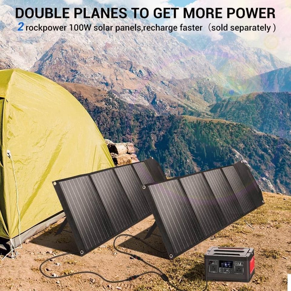 100W Portable Foldable Solar Panel Charger Power Station with Kickstand and Anderson Connector for Camp/RV/Off Grid/Phone/Tablet MADE FOR SOLAR GENERATORS - Compatible with most solar generator/portable power station on the market.