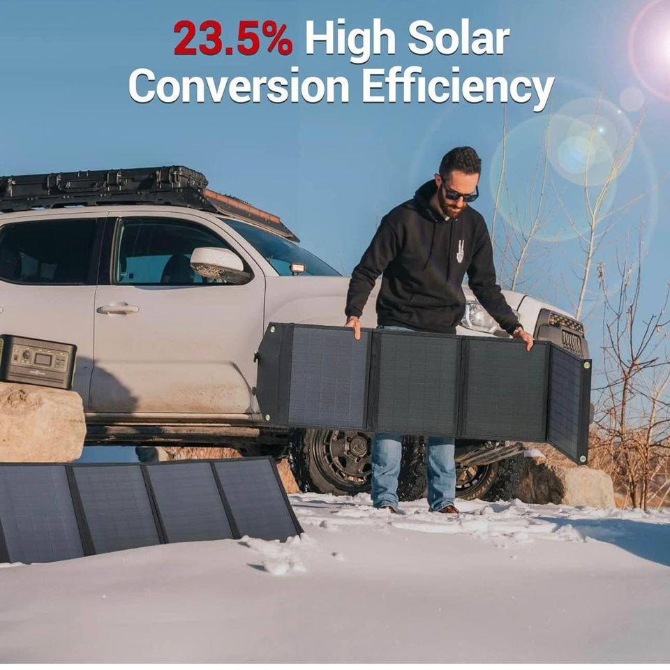 60W Portable Foldable Solar Panel Charger Power Station for Camp/RV/Off Grid/Phone/Tablet MADE FOR SOLAR GENERATORS - Compatible with most solar generator/portable power station on the market.