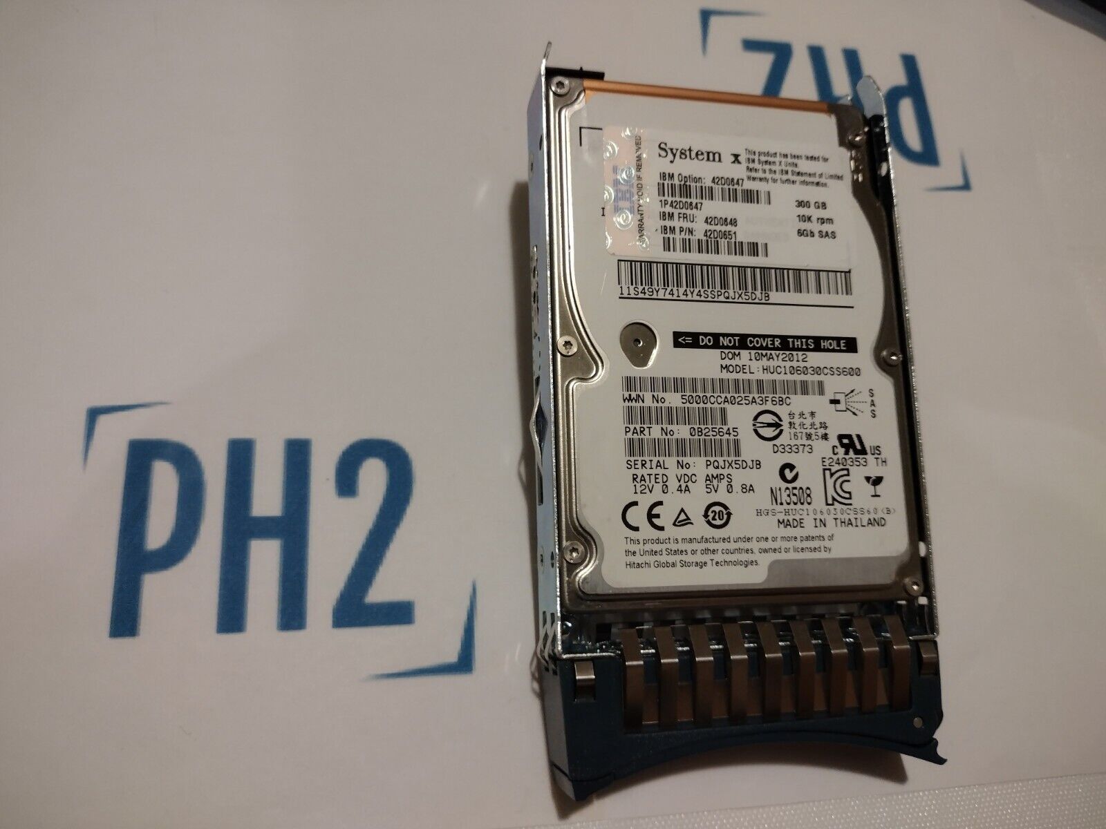 IBM HUC106030CSS600 42D0647 42D0648 300GB 10K 6Gb/s 2.5'' SFF SAS Hot Swap Hard