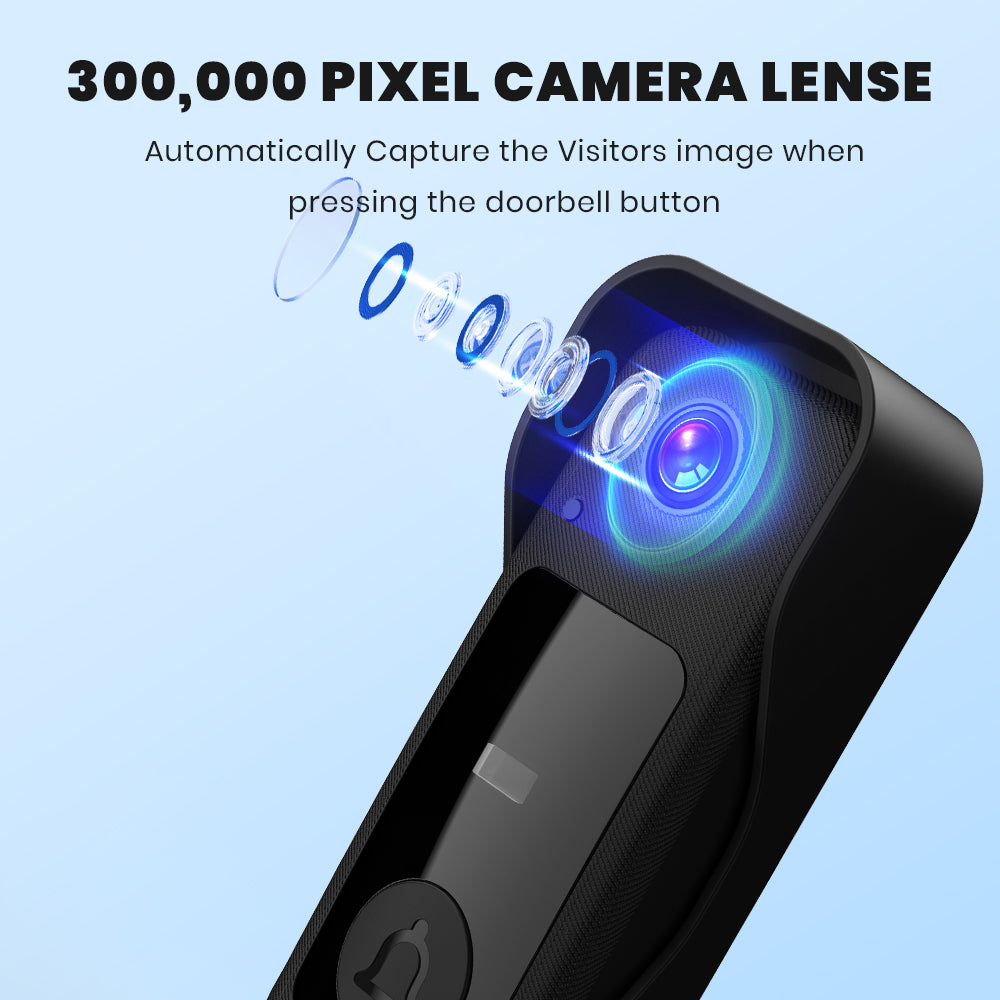 Smart Visual Intercom Video Doorbell PIR Motion Infrared Night Vision + Wireless Chime+Overall device waterproof+WIFI FREE Cloud Save