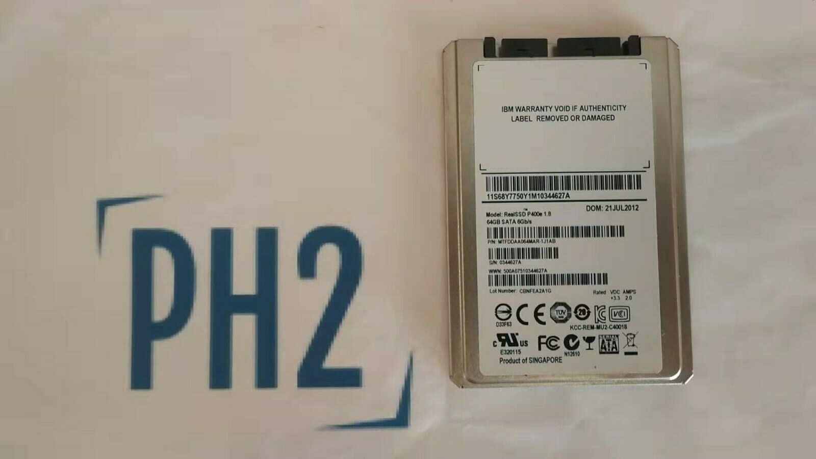 IBM 49Y5835/34 49Y5838 IBM.SSD P400e 64 GB Serial ATA 6 Gbit/s 1.8"