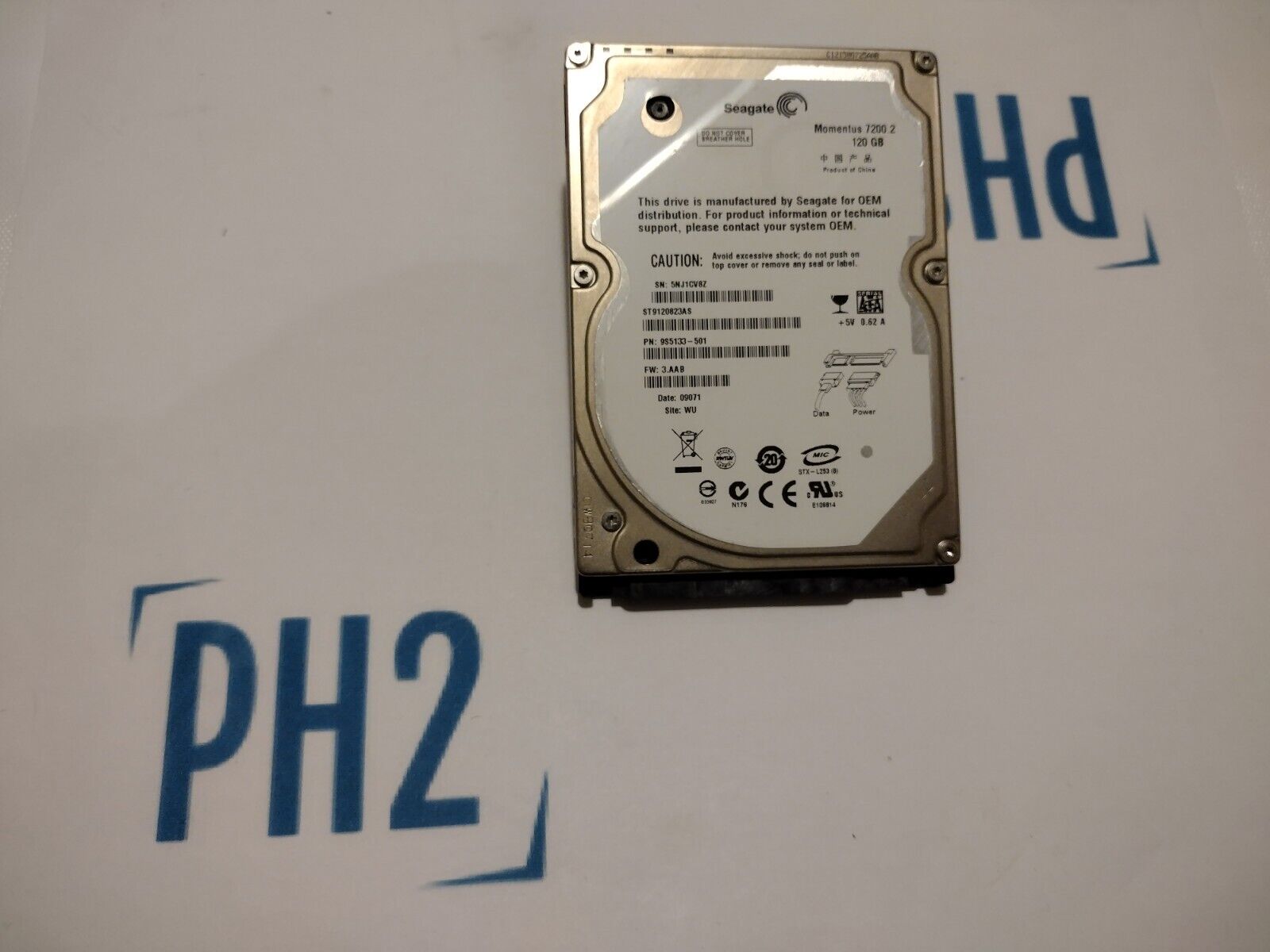 seagate st9120823as 9s5133-501 120GB 2.5'' SATA MOMENTUS 7200.2 Laptop HDD