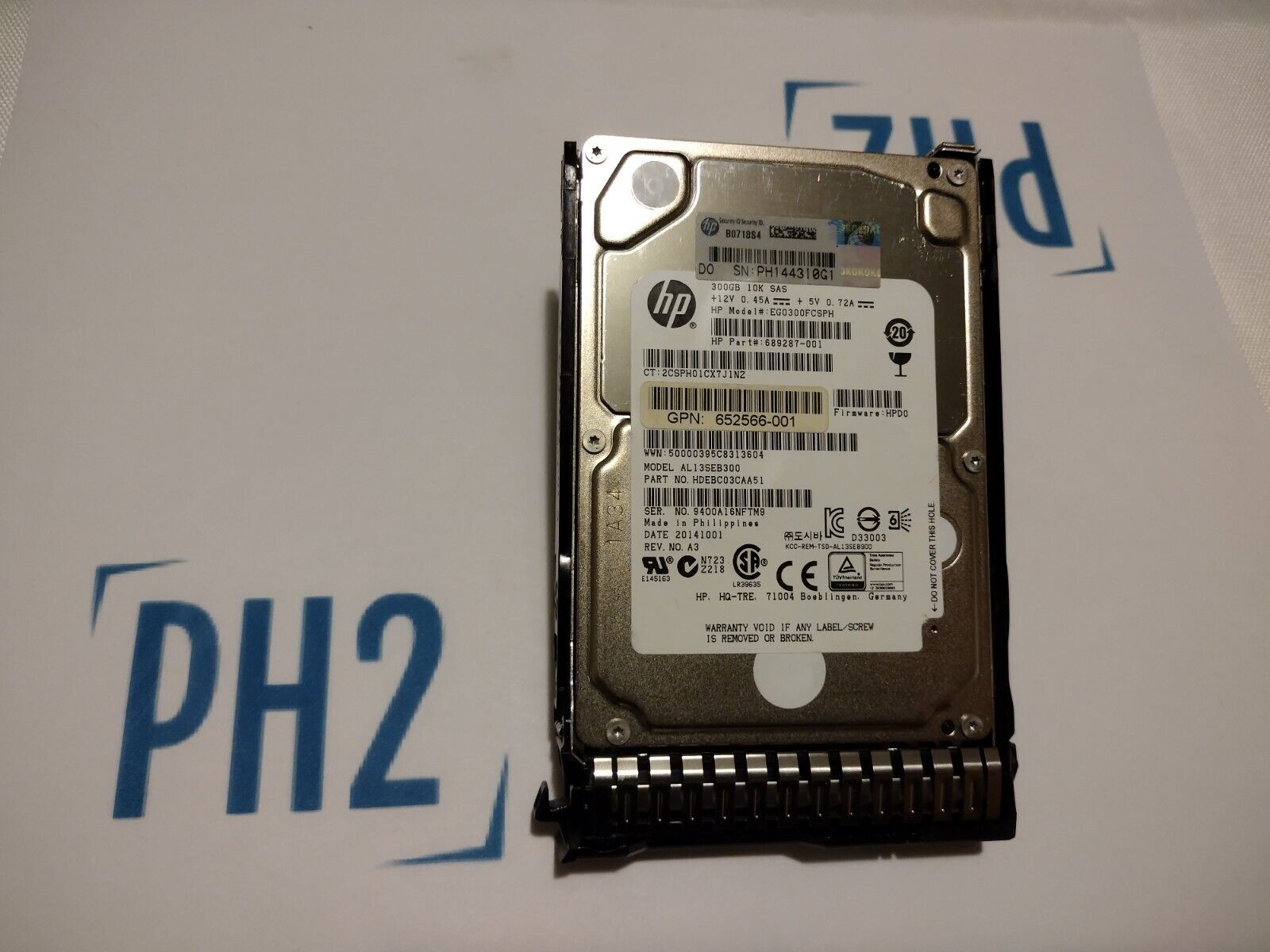 HPE 652564-B21 599476-001 653955-001 EG0300FBDSP 300GB 10K 6Gb/s SAS SC G8/9