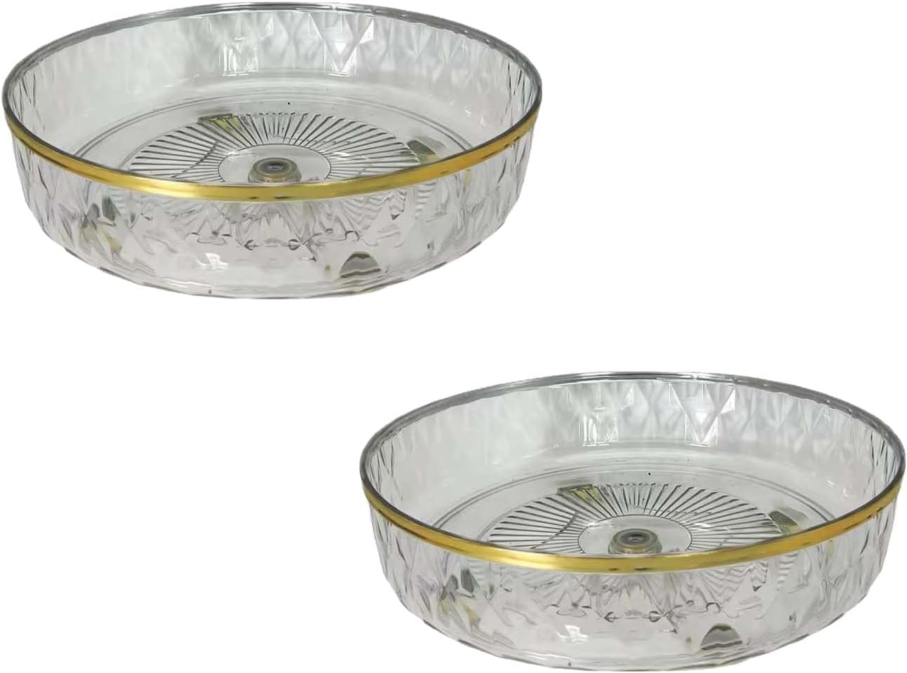 Lazy Susan Organizer 10.6" X 2.75'' Plastic Turntable Rotating Storage Spinning, clear, black,green