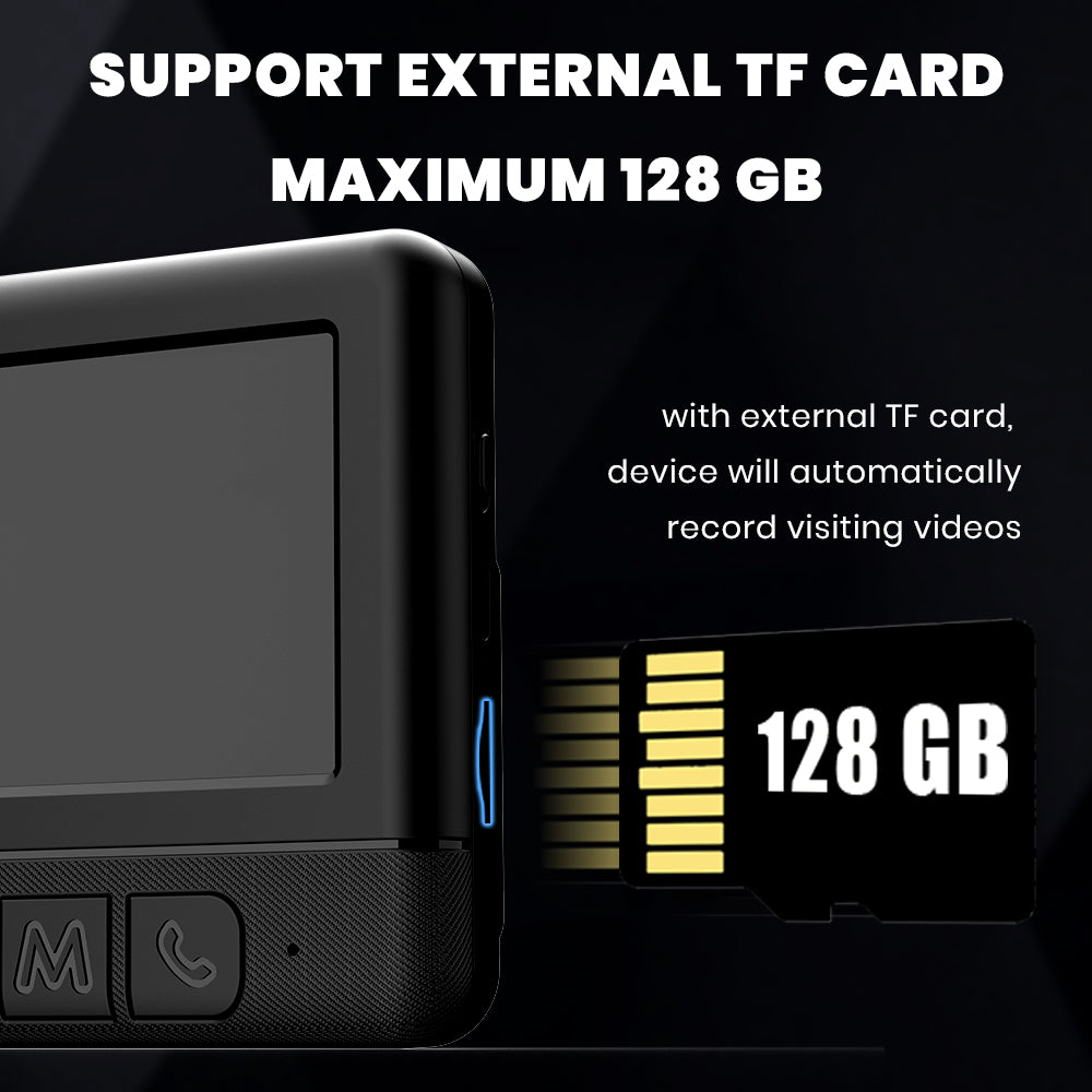 Smart Visual Intercom Video Doorbell PIR Motion Infrared Night Vision + Wireless Chime+Overall device waterproof+WIFI FREE Cloud Save