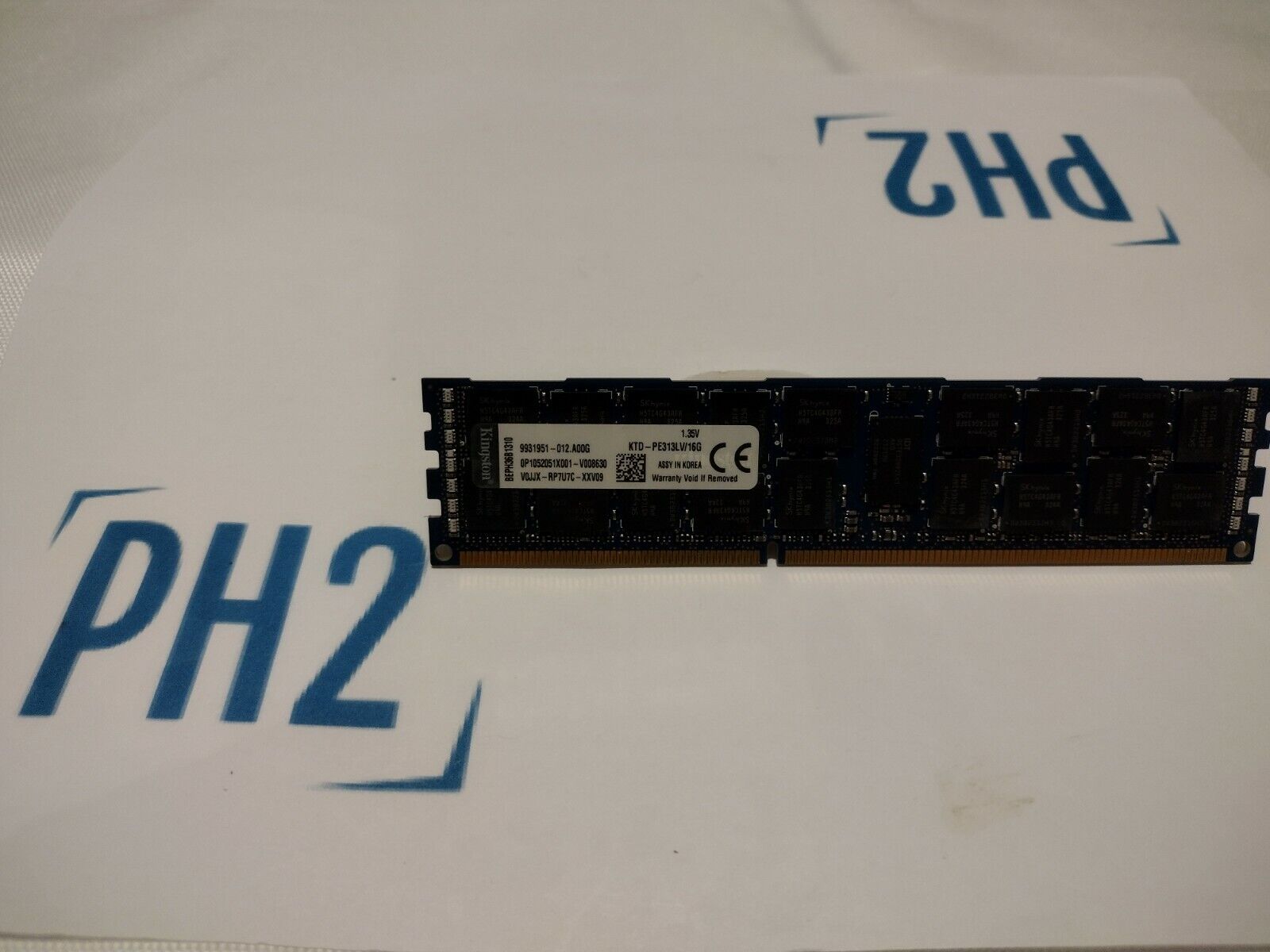 KINGSTON KTD-PE313LV/16G 16GB 2RX4 PC3L-10600R DDR3 1.35V MEMORY MODULE