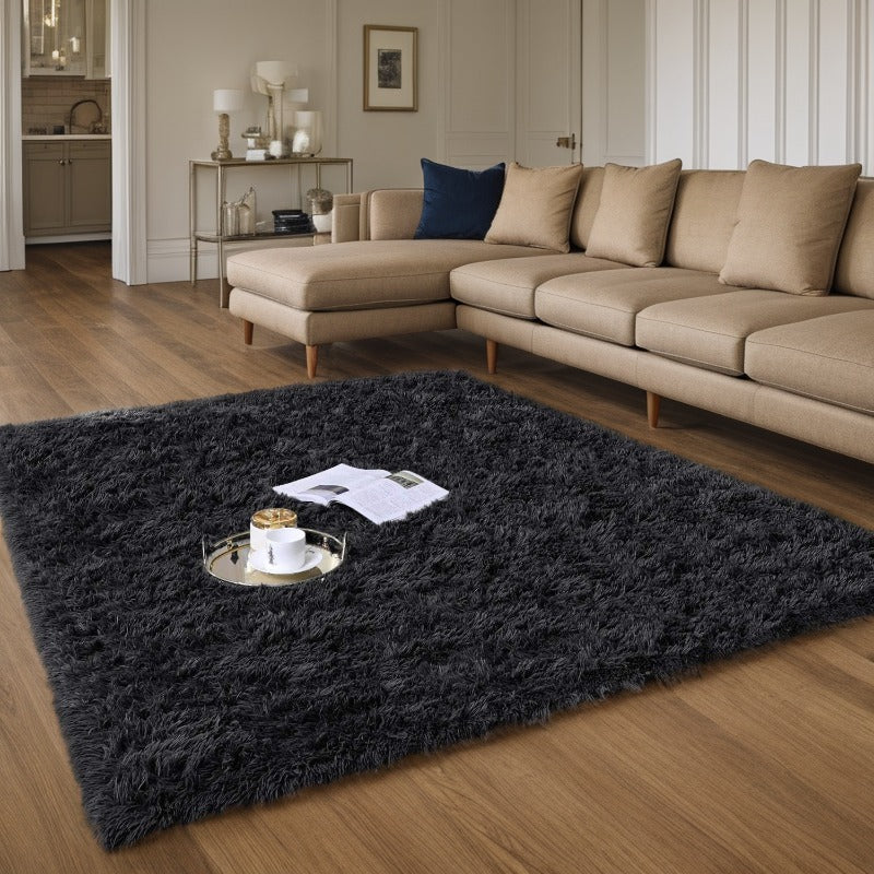 Indoor Plush Long-Haired Carpet - Non-Slip, Dirt-Resistant, Suitable for Living Room, Bedroom, Interior Decoration & Home Furnishing Large Tie-Dyed Shag Area Rug