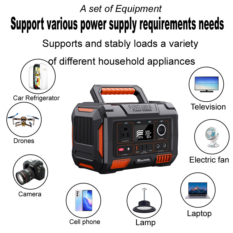 PA3C 300W 78000mAh /3.7V / 288Wh Portable Solar Power Station 110V 220V Energy Power Generator Portable Emergency Power Supply