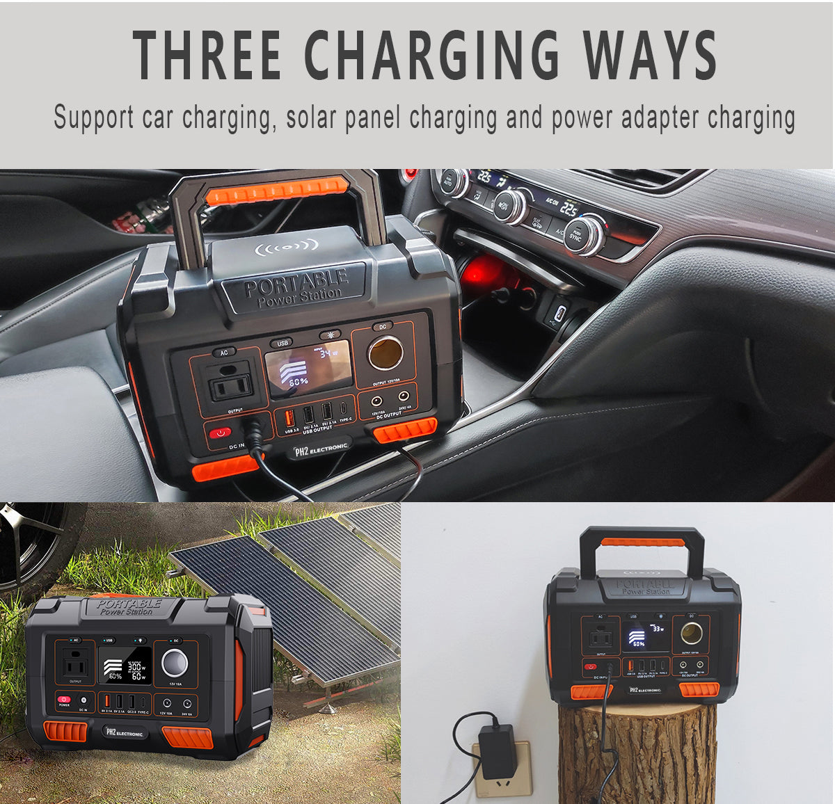 PA3C 300W 78000mAh /3.7V / 288Wh Portable Solar Power Station 110V 220V Energy Power Generator Portable Emergency Power Supply