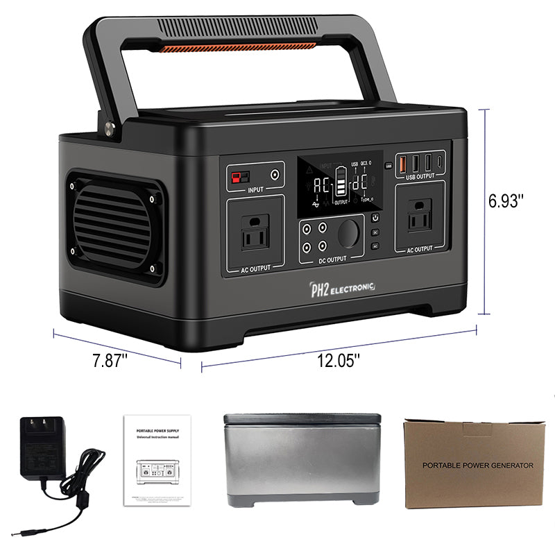 PA5 500W 140400mAh /3.7V/520Wh Portable Power Station Rechargeable Lithium ion battery Solar Power Generator