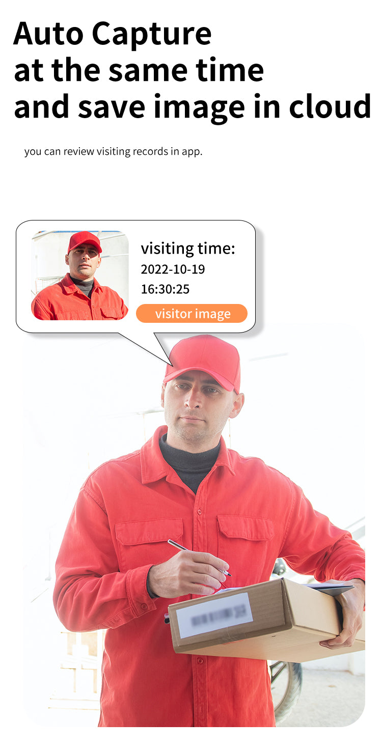 Dry Bettery Smart Wi-Fi Video Doorbell 480P HD PIR Motion + Wireless Chime+ FREE Cloud storage