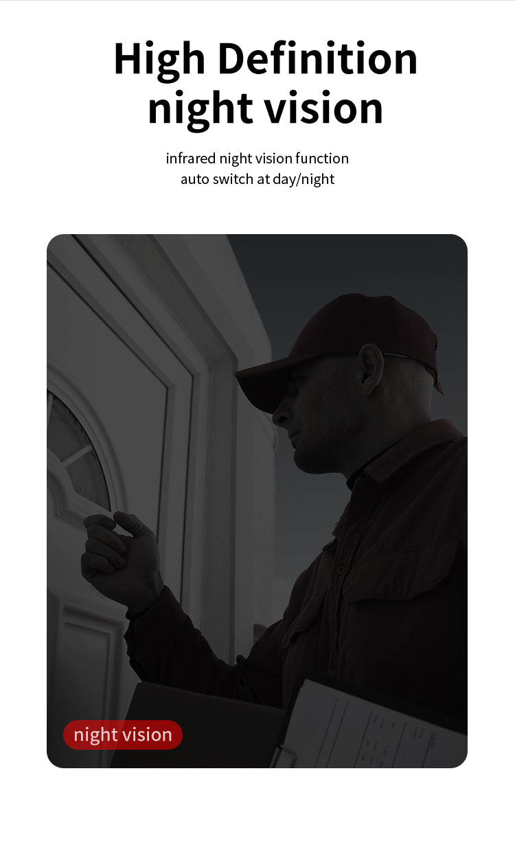 Dry Bettery Smart Wi-Fi Video Doorbell 480P HD PIR Motion + Wireless Chime+ FREE Cloud storage