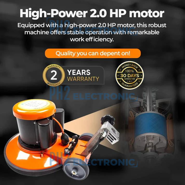 SM420AC 17" Professional Multi-Functional Floor Buffer Scrubber - High Power