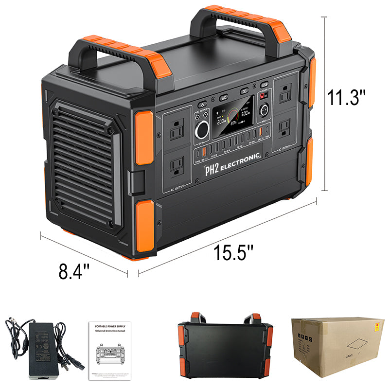 PT11 1200W 315,000mAh/1008Wh 3.2V 45Ah Rechargeable LiFePO4 Lithium ion battery Solar Power Generator Portable Power Station