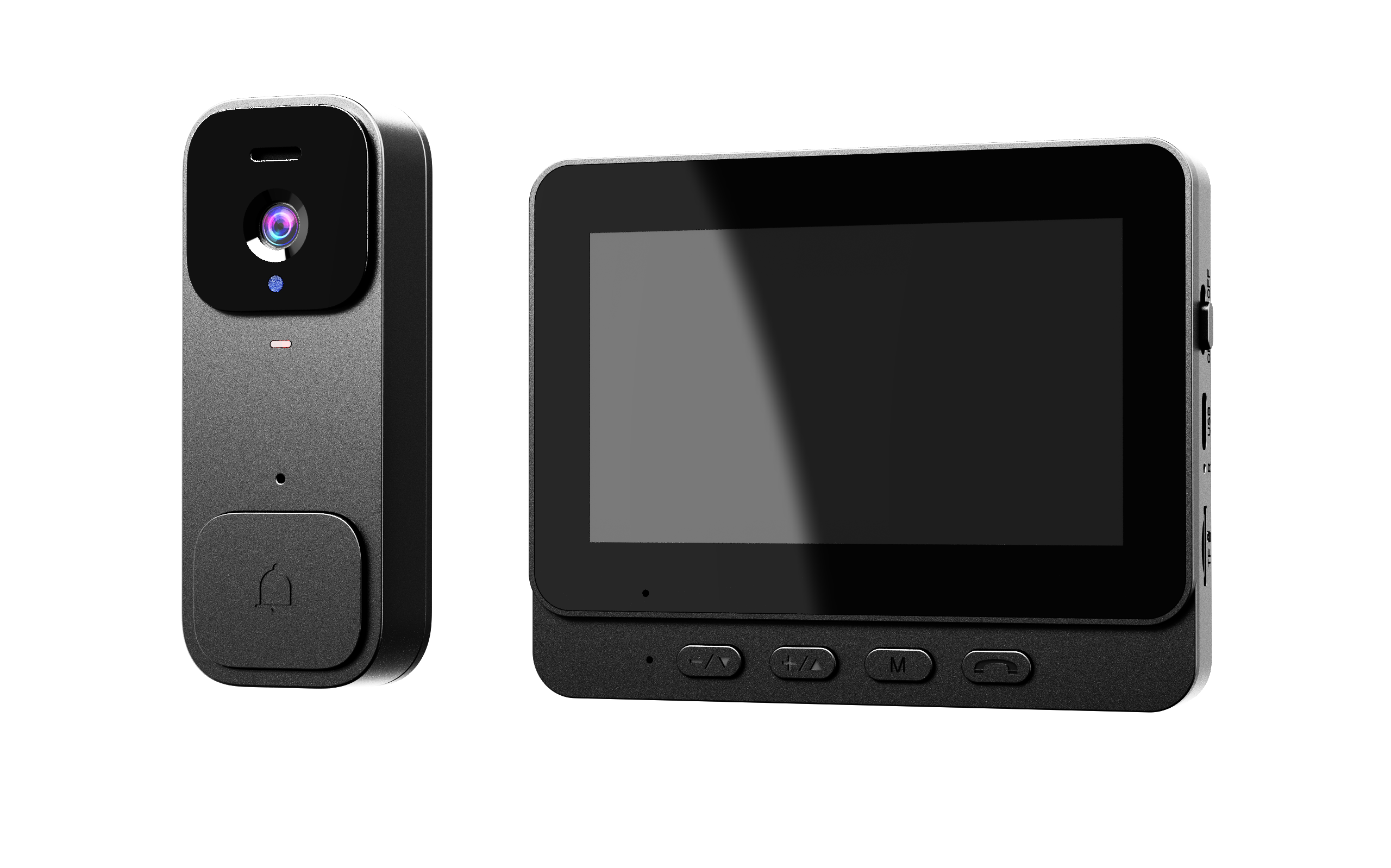 Smart Visual Intercom Video Doorbell PIR Motion Infrared Night Vision + Wireless Chime+Overall device waterproof+WIFI FREE Cloud Save