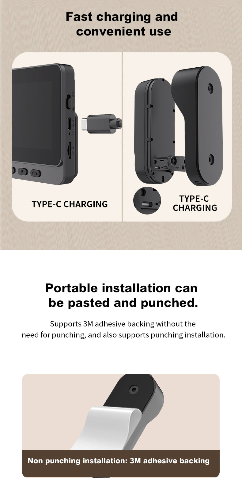 Smart Visual Intercom Video Doorbell PIR Motion + Wireless Chime+WIFI FREE Cloud Save