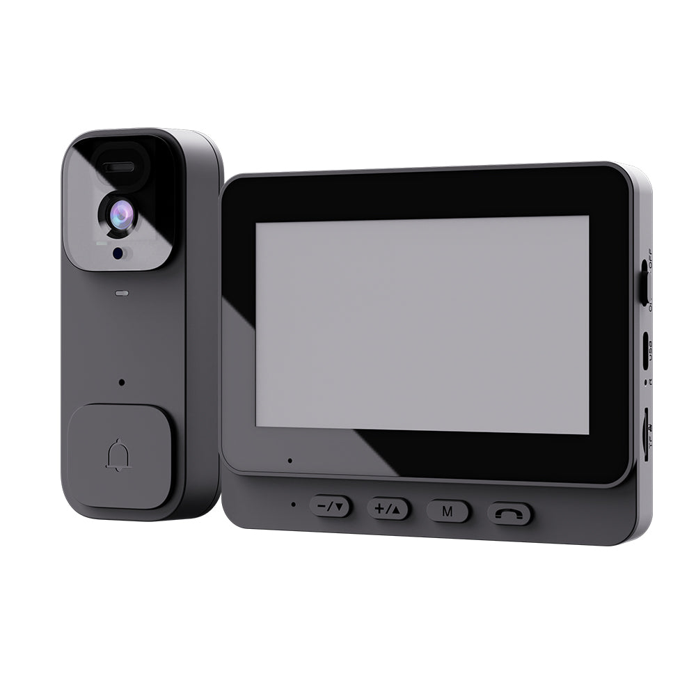 Smart Visual Intercom Video Doorbell PIR Motion Infrared Night Vision + Wireless Chime+Overall device waterproof+WIFI FREE Cloud Save