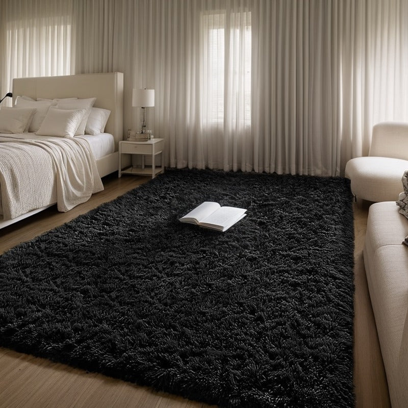 Indoor Plush Long-Haired Carpet - Non-Slip, Dirt-Resistant, Suitable for Living Room, Bedroom, Interior Decoration & Home Furnishing Large Tie-Dyed Shag Area Rug