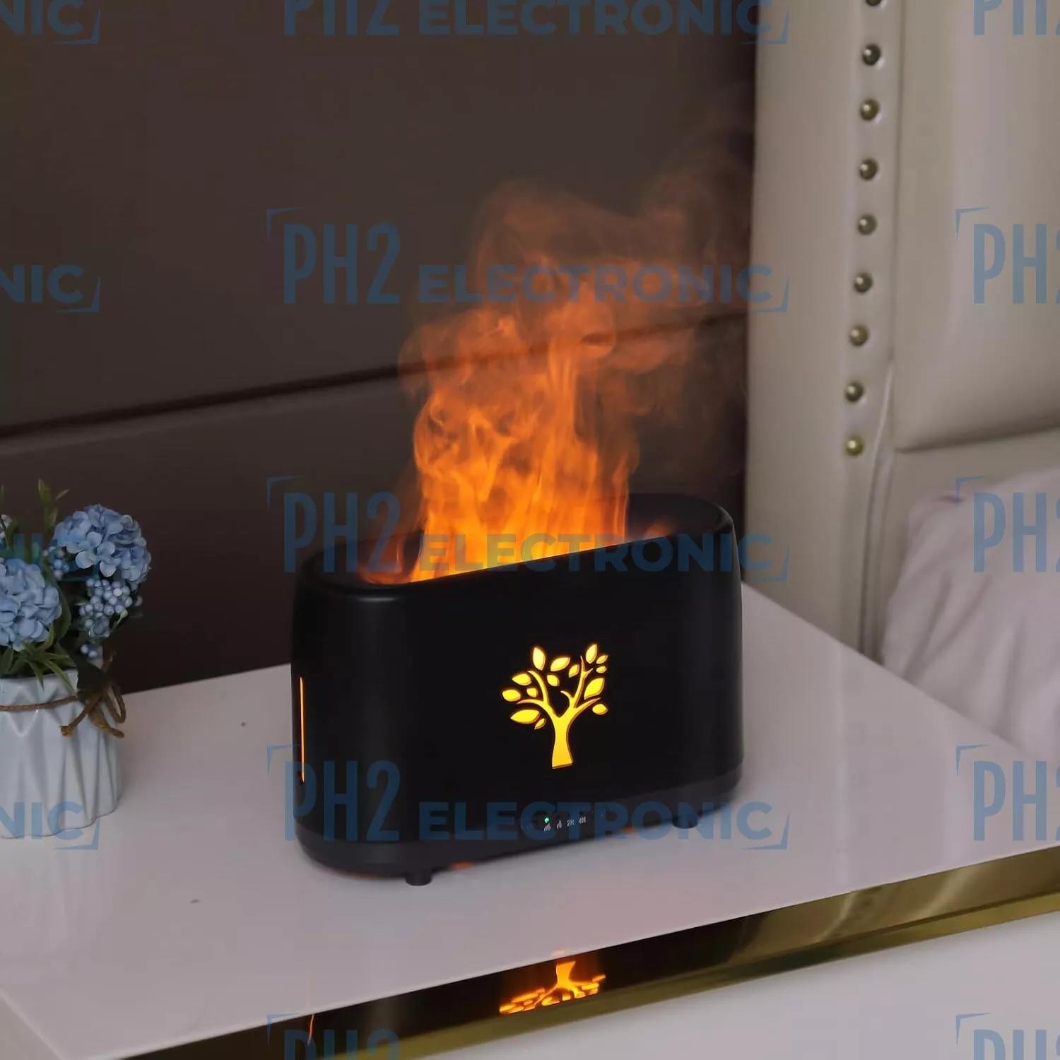 Essential Oil Diffuser, Noiseless Flame Diffusers for Essential Oils Large Room