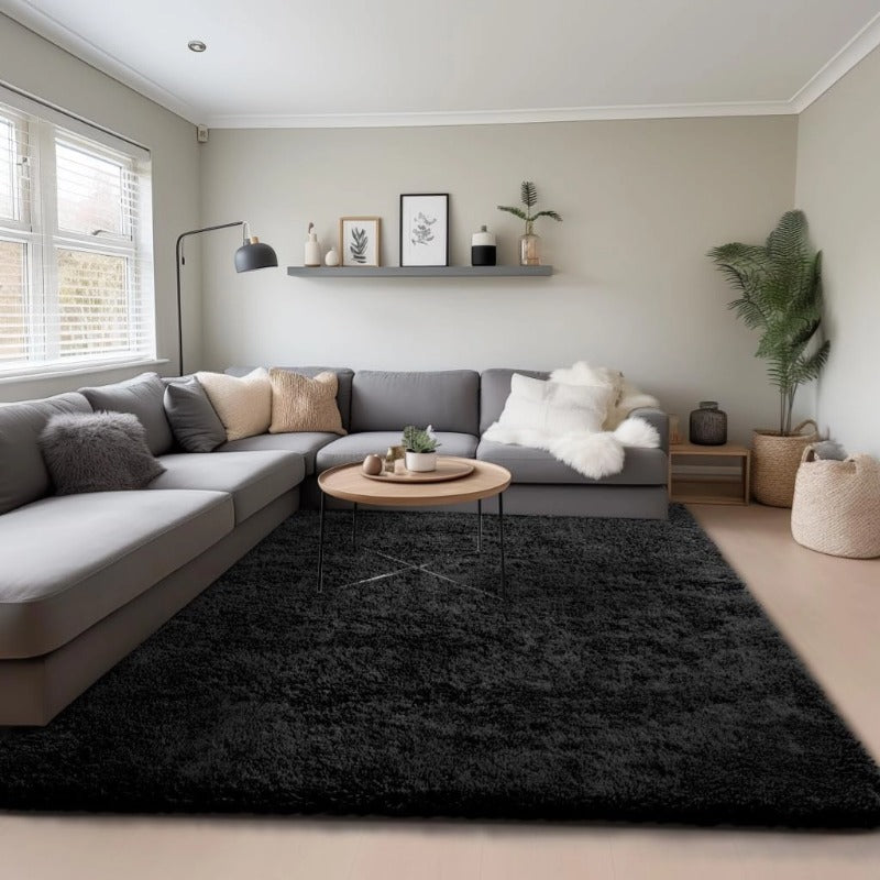 Indoor Plush Long-Haired Carpet - Non-Slip, Dirt-Resistant, Suitable for Living Room, Bedroom, Interior Decoration & Home Furnishing Large Tie-Dyed Shag Area Rug