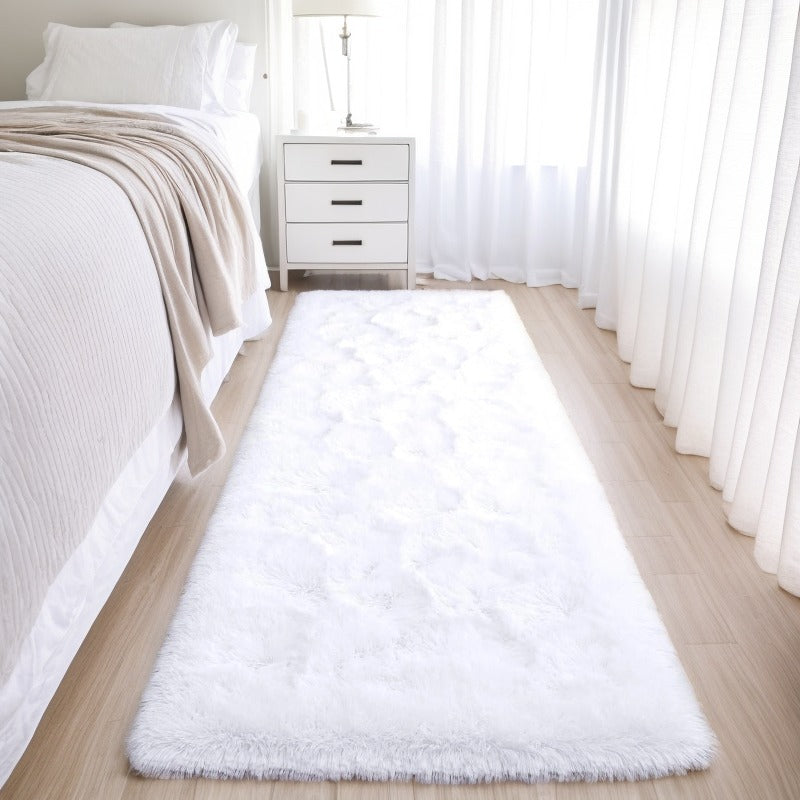 Indoor Plush Long-Haired Carpet - Non-Slip, Dirt-Resistant, Suitable for Living Room, Bedroom, Interior Decoration & Home Furnishing Large Tie-Dyed Shag Area Rug