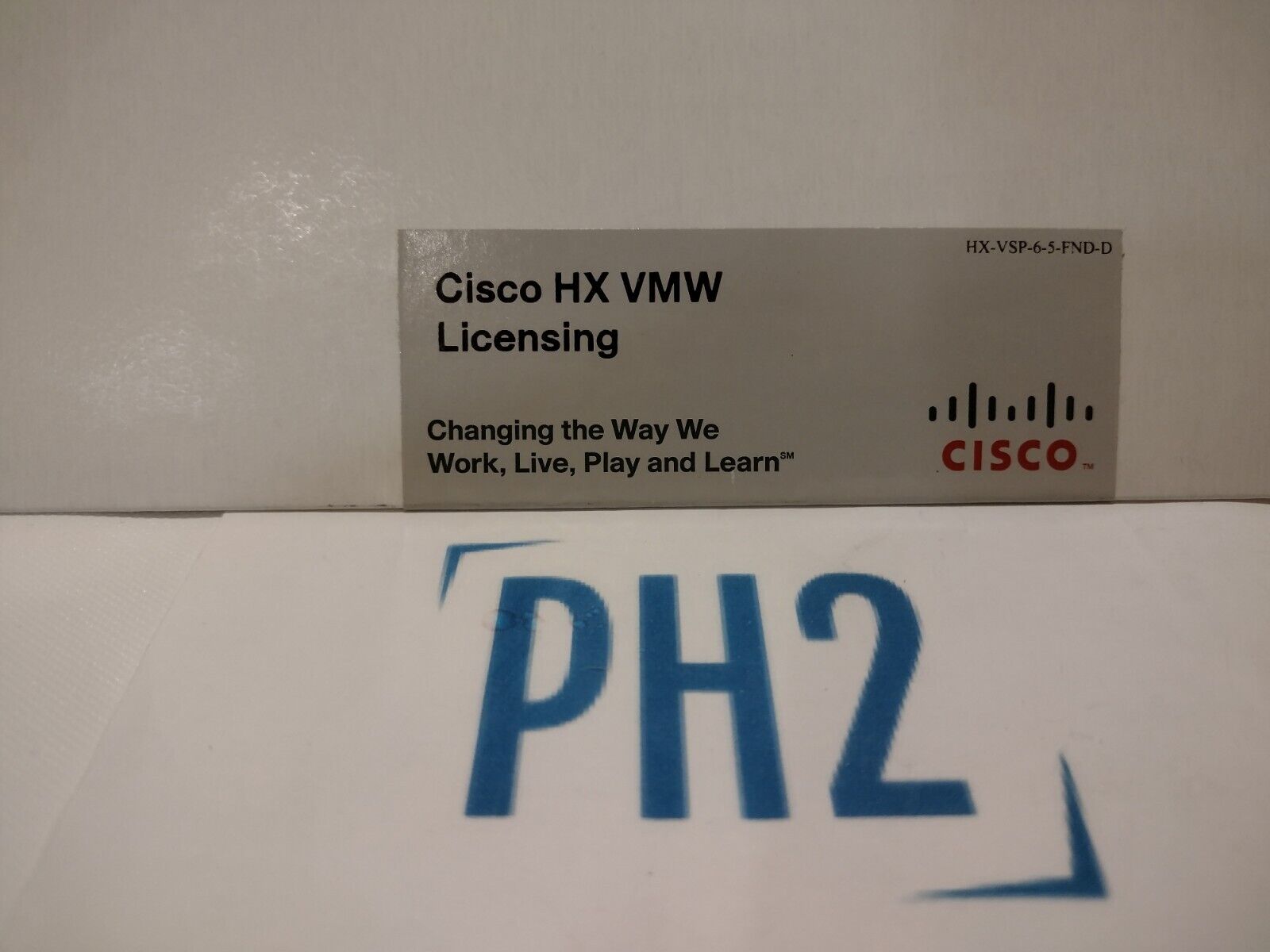 CISCO HX-VSP-6-5-FND-D 55-1170-01 HX VMW LICENSE NEW