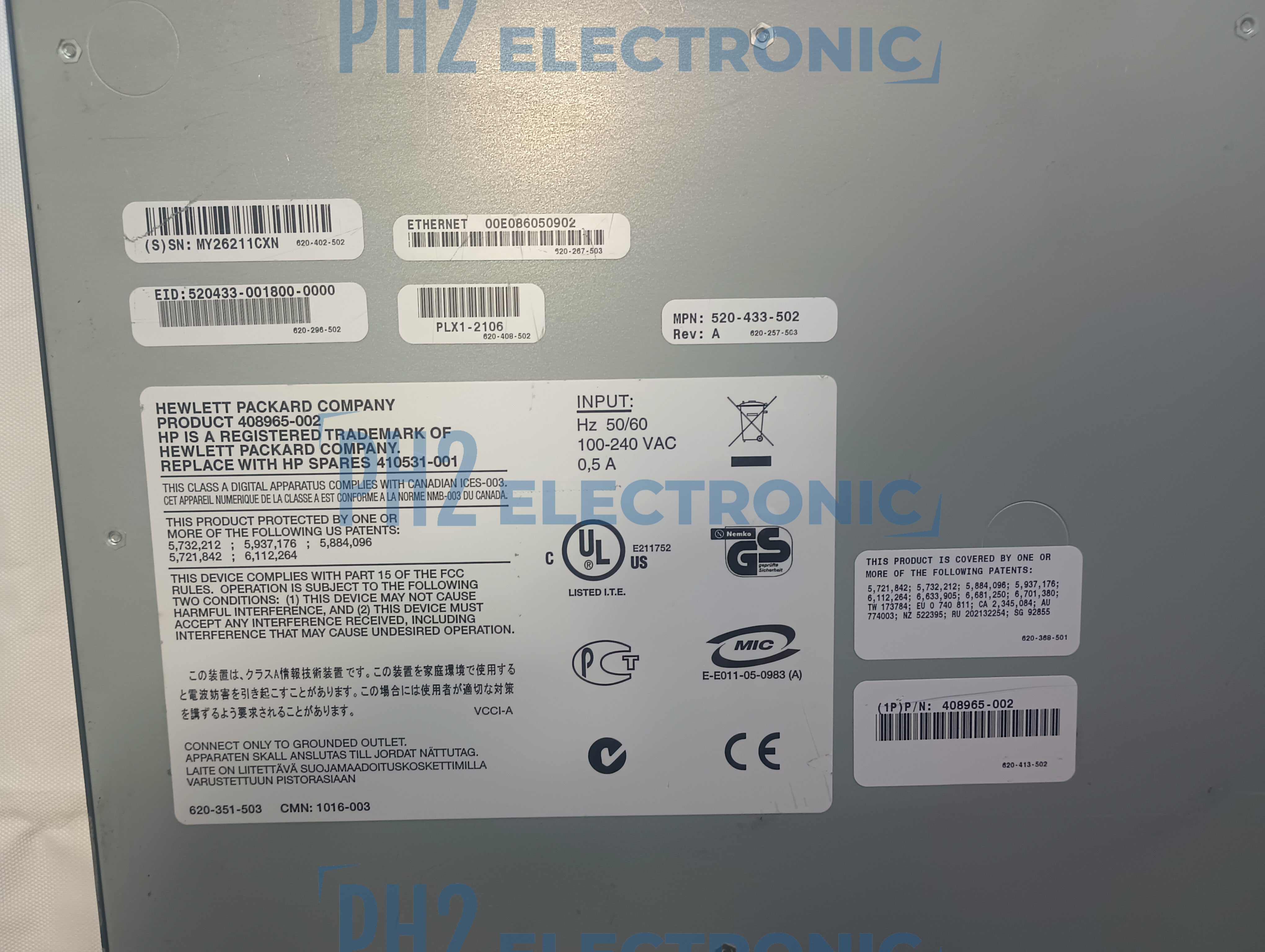HPE	 	408965-002	410531-001	4x1x16 SPS IP server console switch 620-351-503 520-433-502
