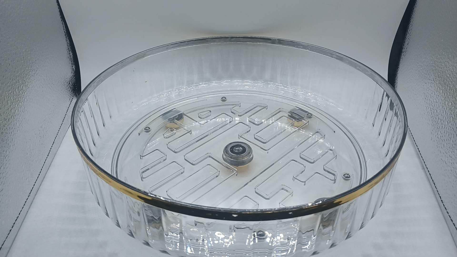 Lazy Susan Organizer 10.6" X 2.75'' Plastic Turntable Rotating Storage Spinning， clear, black,green