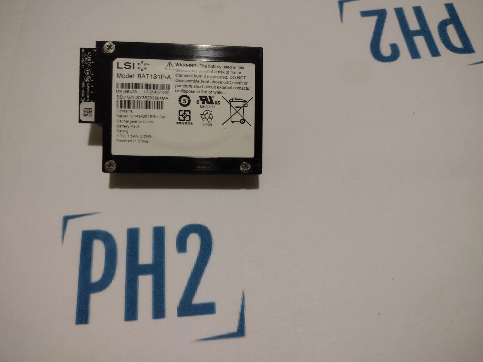 LSI BAT1S1P-A MR iBBU09 3.7V Battery Backup for MegaRAID RAID Controller