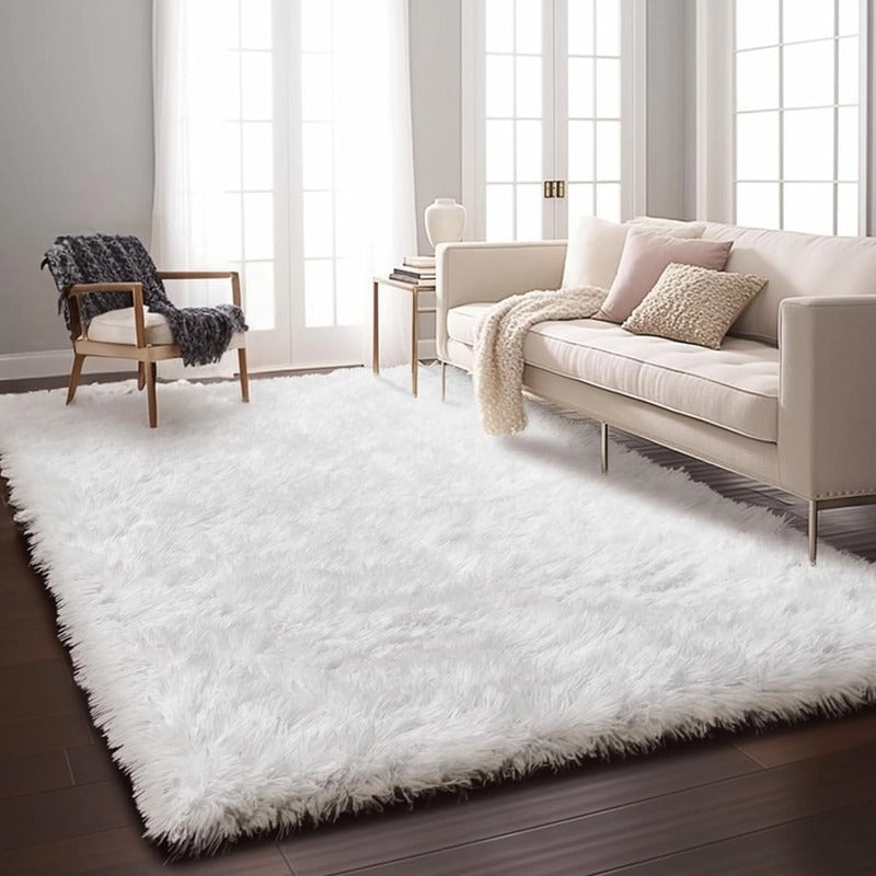 Indoor Plush Long-Haired Carpet - Non-Slip, Dirt-Resistant, Suitable for Living Room, Bedroom, Interior Decoration & Home Furnishing Large Tie-Dyed Shag Area Rug