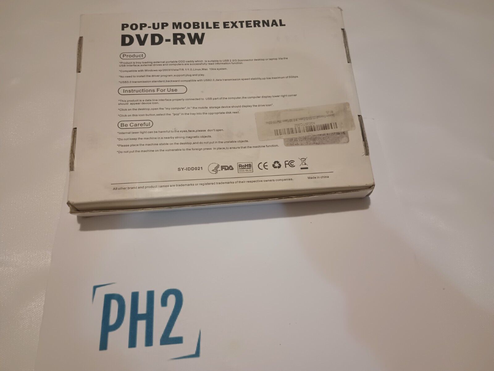 POP-UP Mobile External DVD-RW drive SY-IDD021
