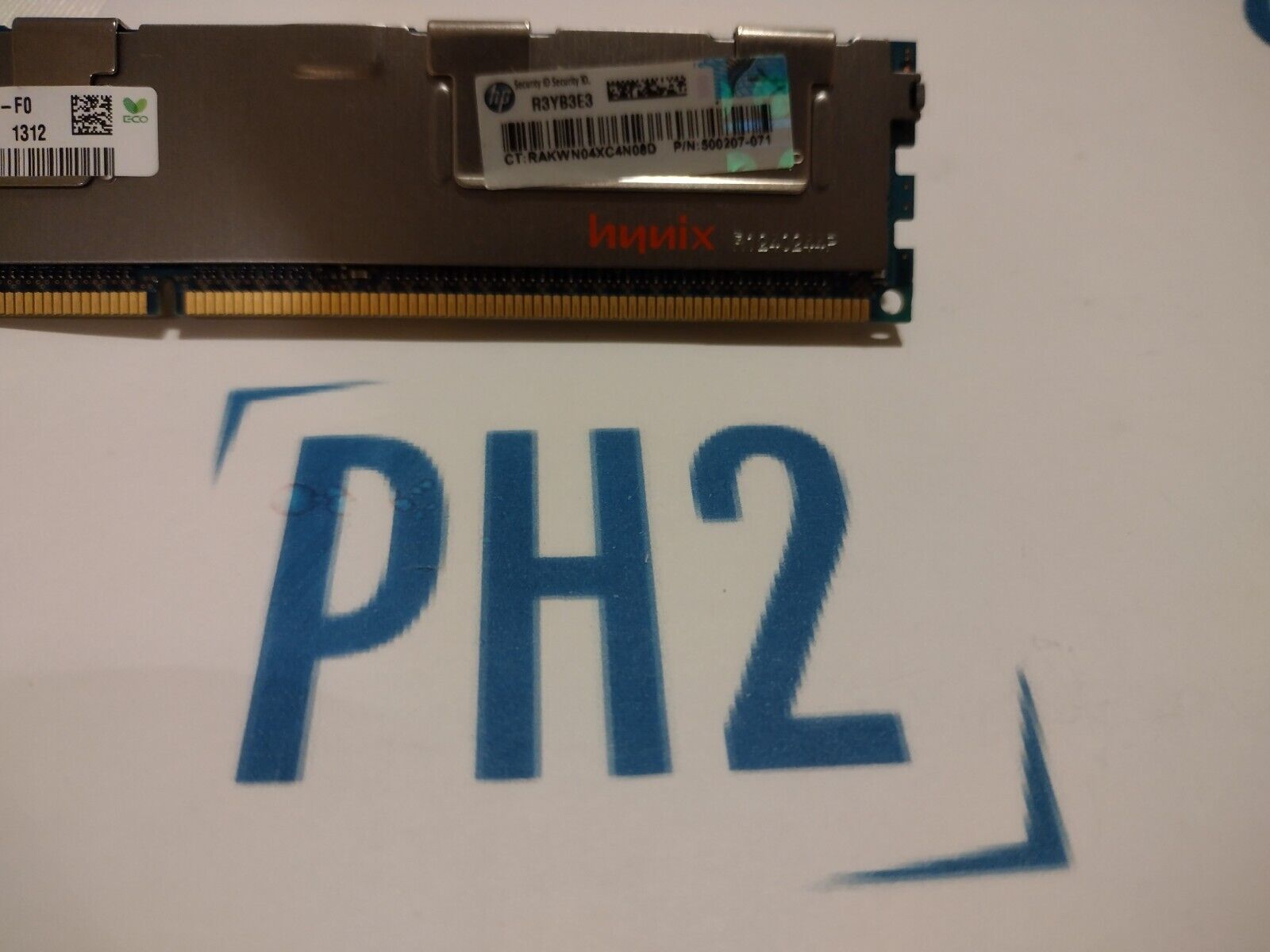 HPE HMT42GR7CMR4C-G7 500207-071 16GB 4RX4 PC3-8500R DDR3-1066