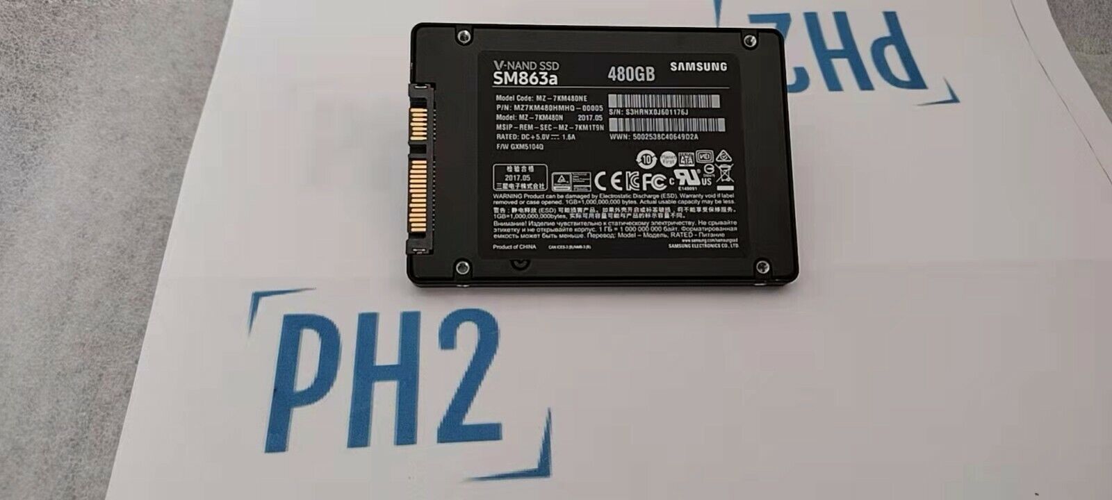 SAMSUNG MZ-7KM480N MZ7KM480HMHQ MZ-7KM480NE 480GB 6G SFF 2.5" SATA SM863A SSD